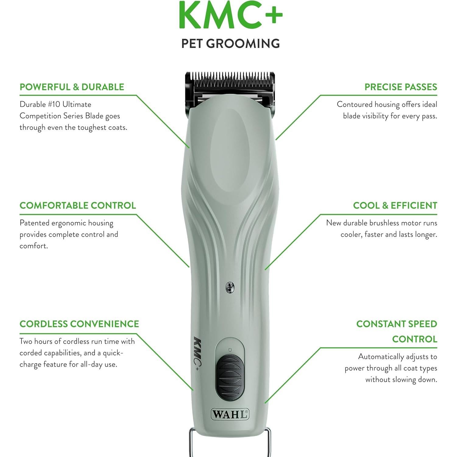 Cortadora Inalámbrica Wahl KMC+ 2 Velocidades para Mascotas