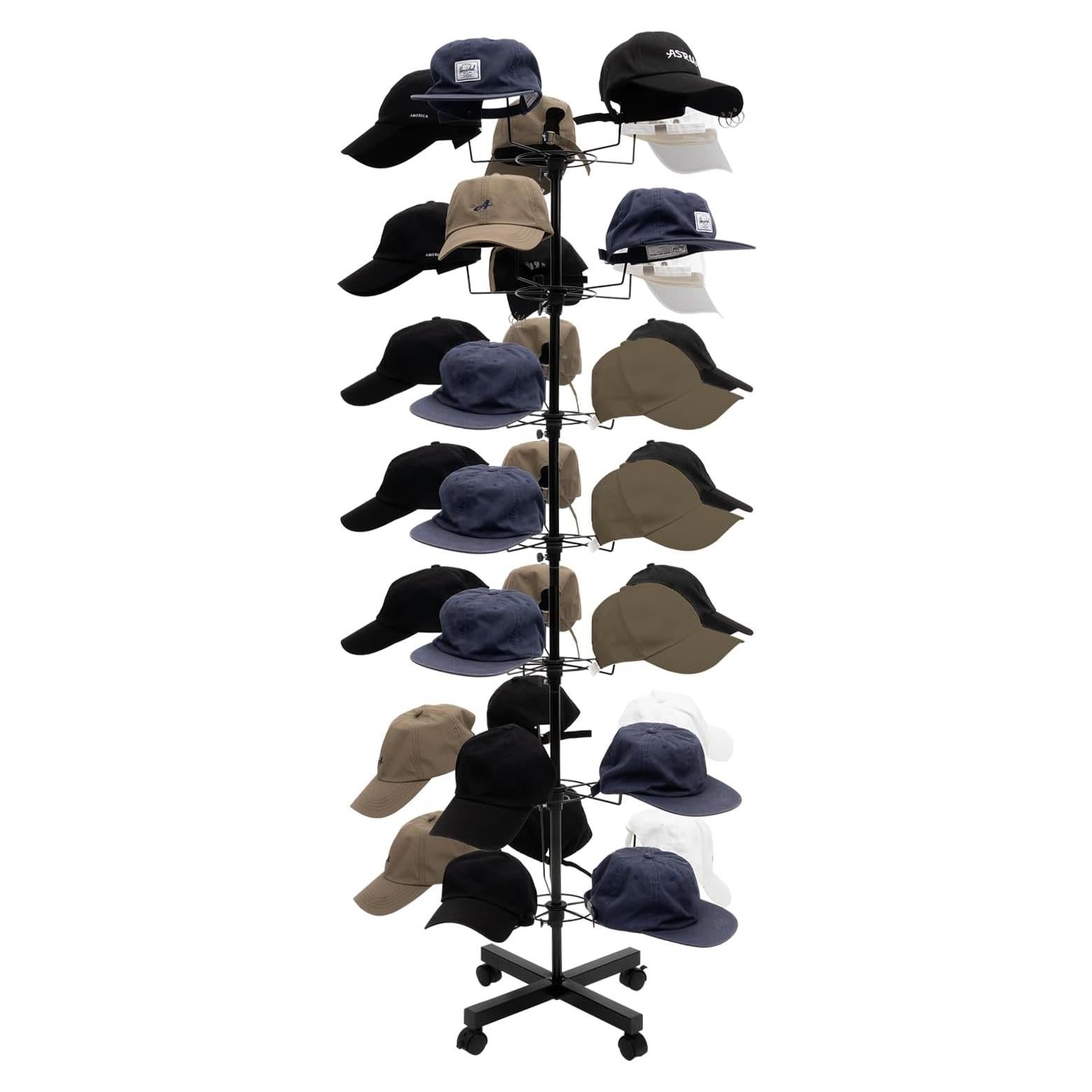 Soporte de exhibición de sombreros Beaccoss 7 niveles 35 ganchos