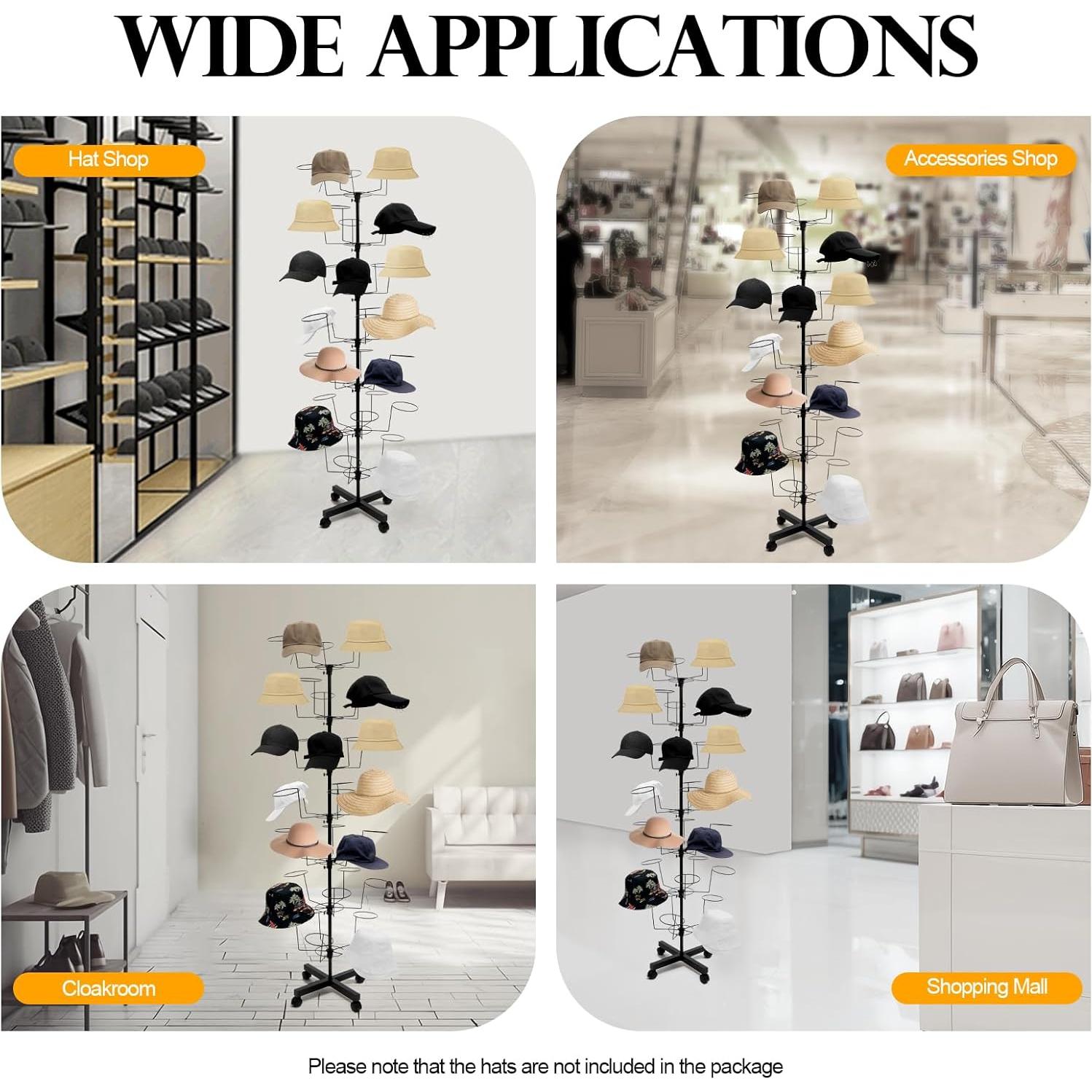 Soporte de exhibición de sombreros Beaccoss 7 niveles 35 ganchos