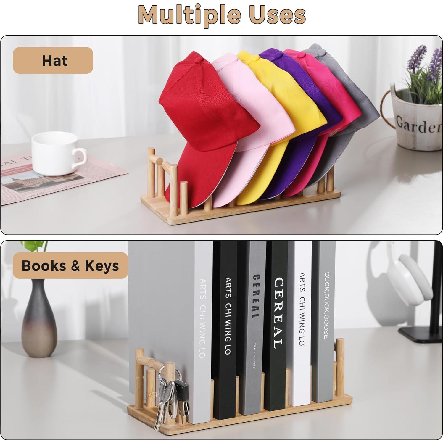 Organizador de Sombreros de Bambú ZhiYo-Life para 18 Gorras