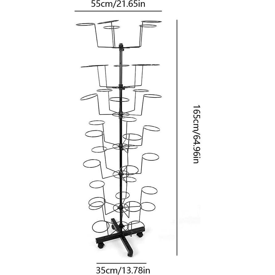 Soporte para Sombreros LOYALHEARTDY Ajustable 7 Niveles Negro
