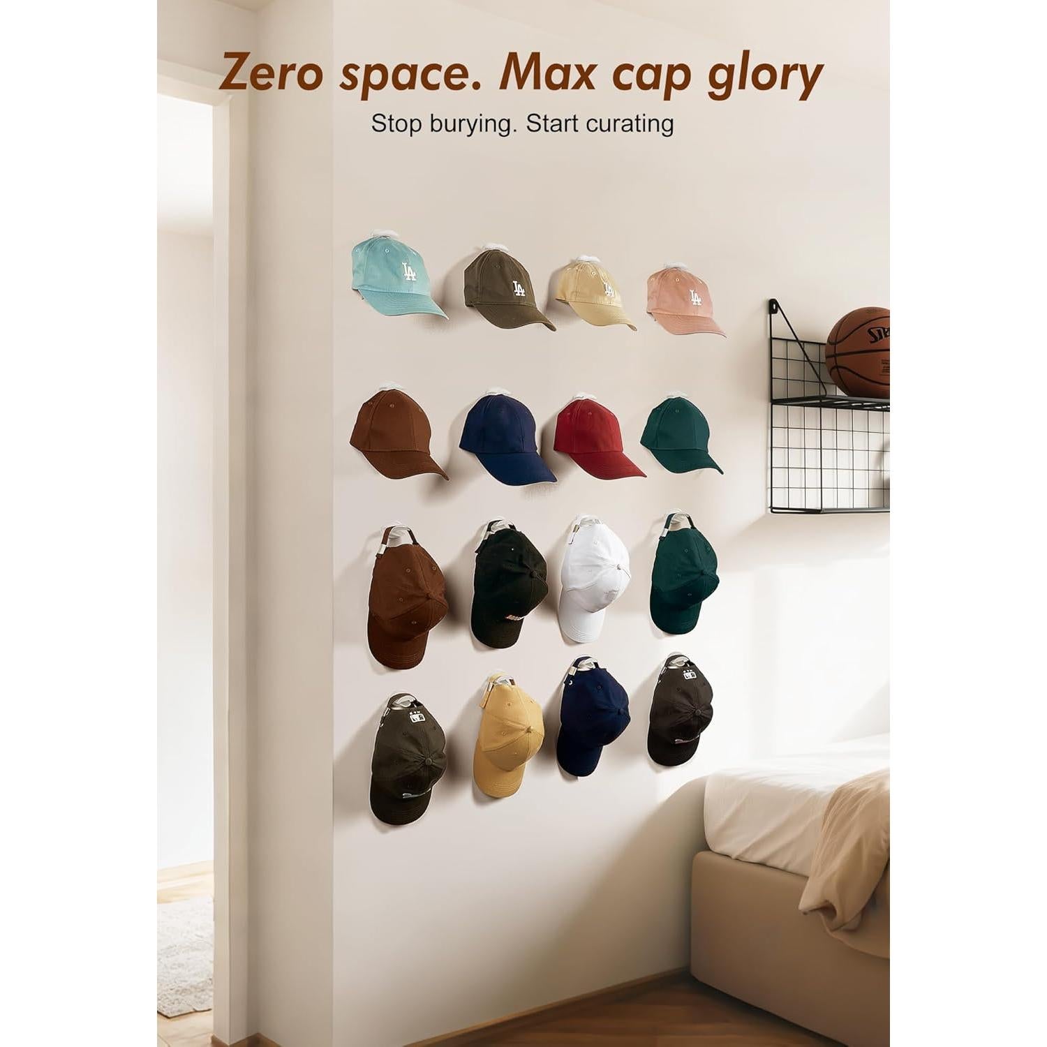 Ganchos Adhesivos para Sombreros HOUSE DAY - Paquete de 16