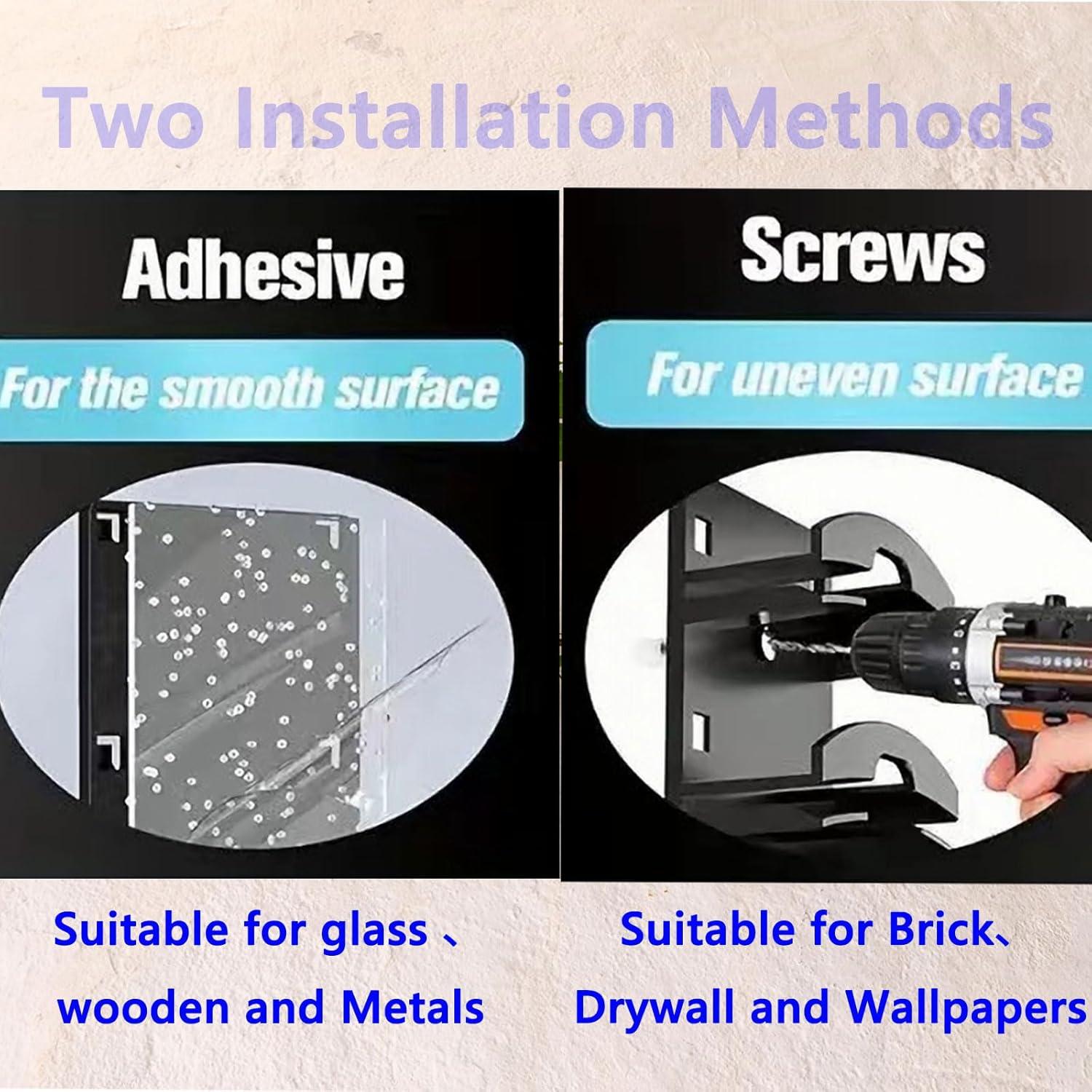 Organizador de Sombreros Montado en la Pared YVYAVGE - 2 PCS, Negro