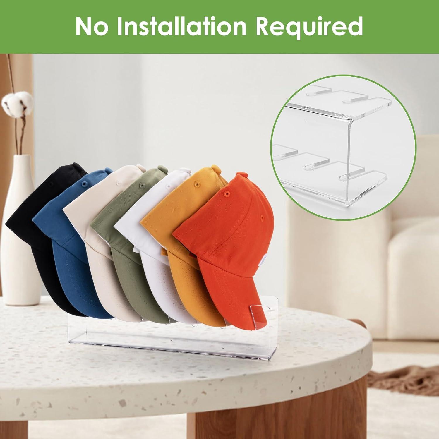 Soporte para Sombreros Acrílico Aybloom 2 Paquetes 14 Gorras