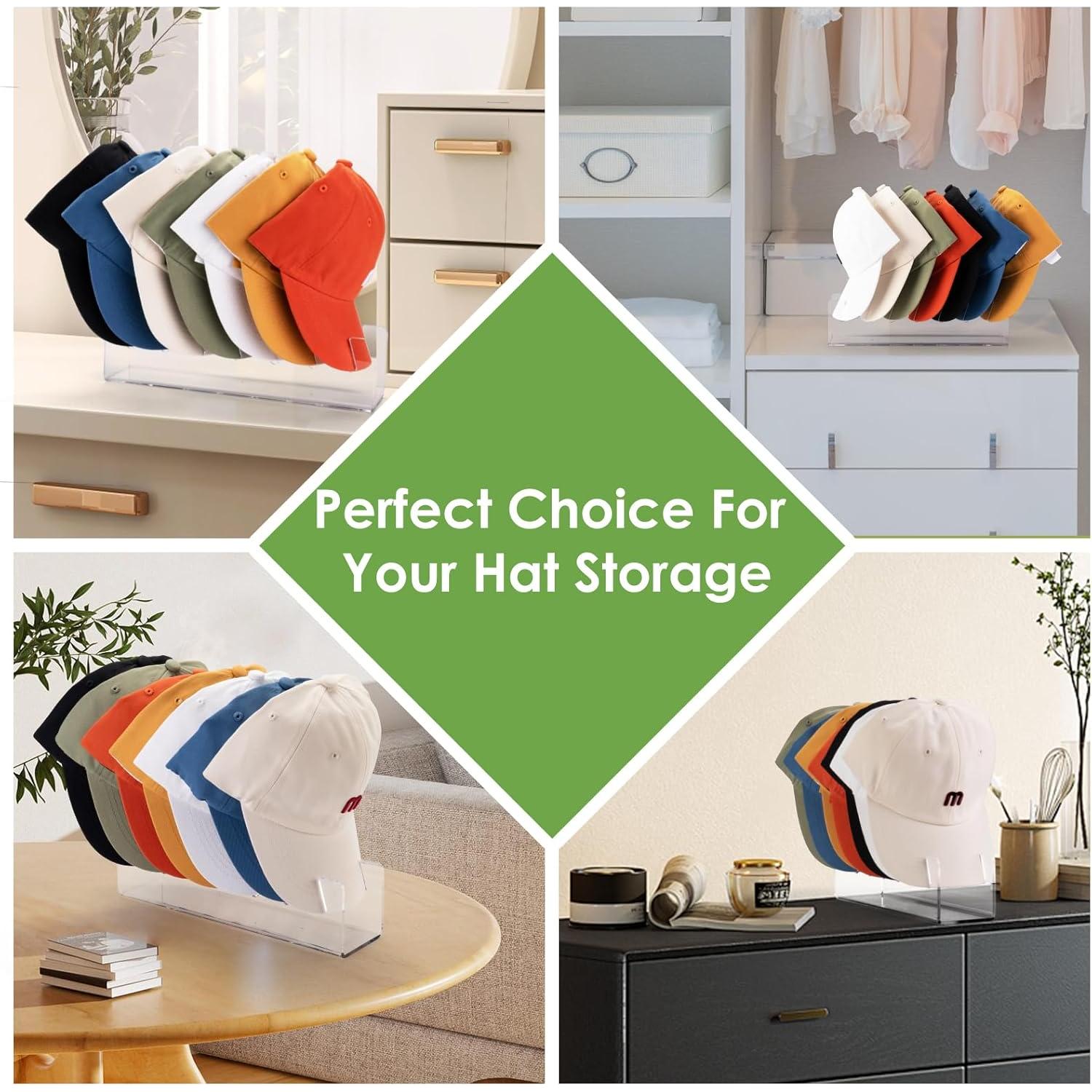 Soporte para Sombreros Acrílico Aybloom 2 Paquetes 14 Gorras