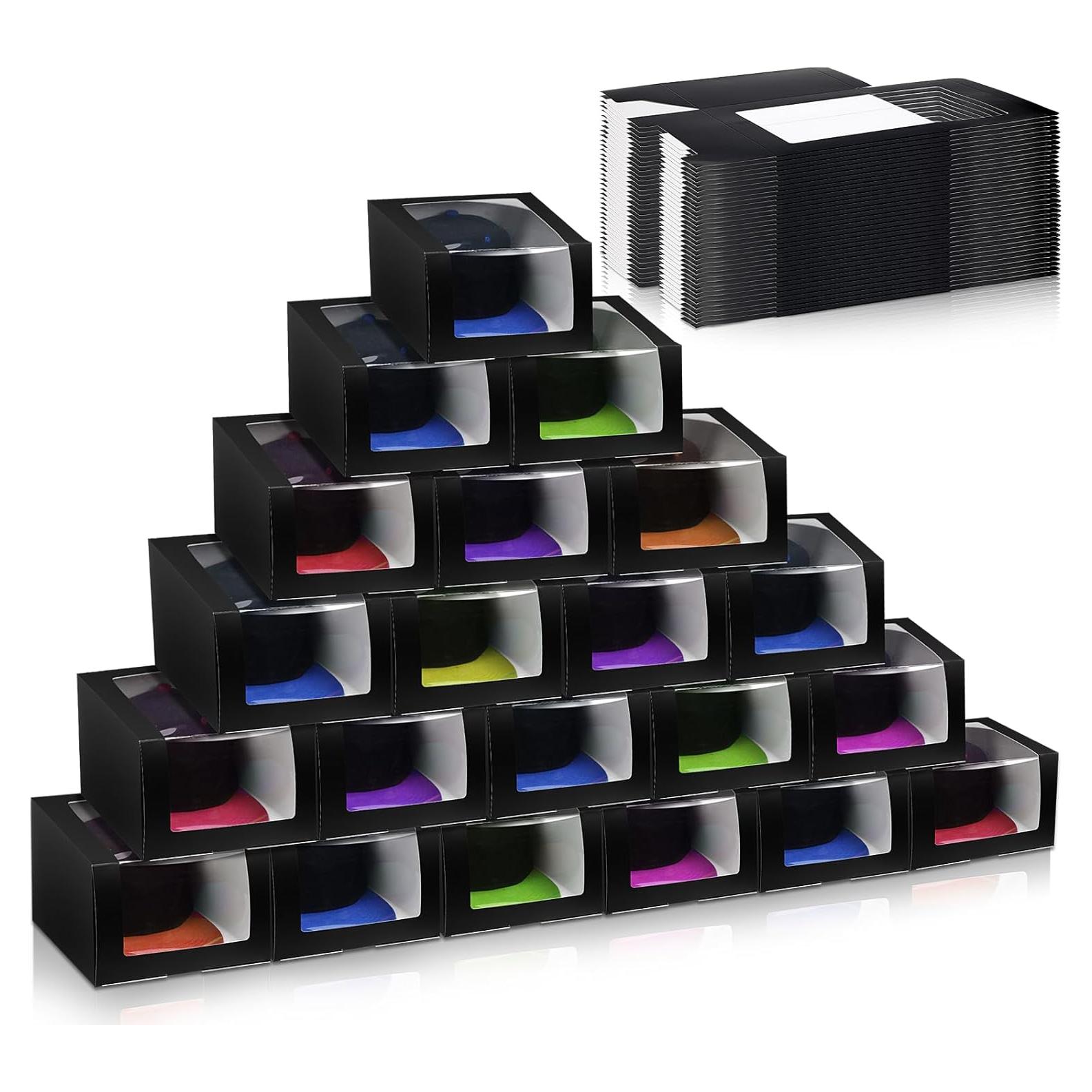 20 Cajas para Sombreros Gilprop Plegables Negras 20.6x20.6x13 cm