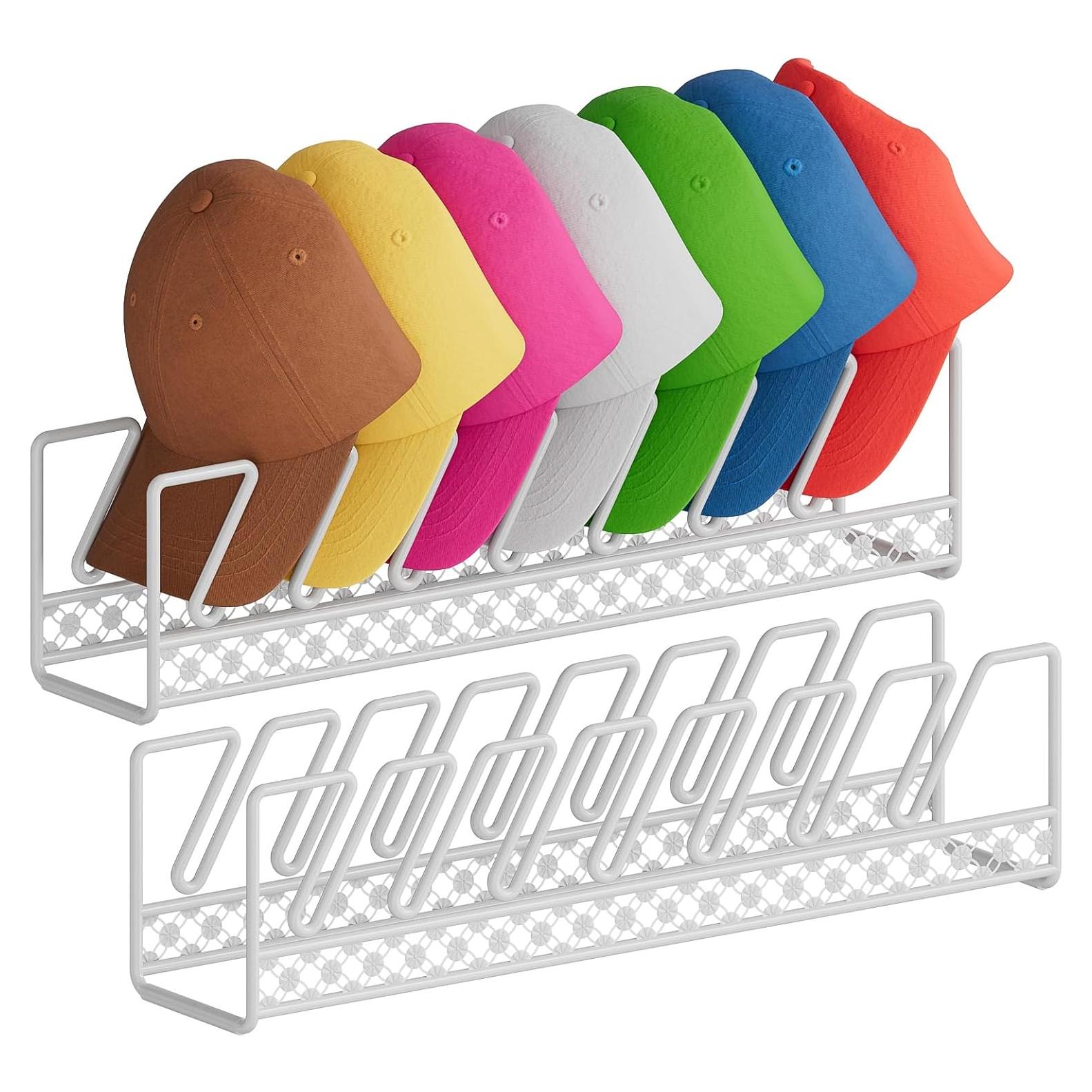 Soporte de Sombreros de Metal EKNITEY - 2 Piezas Blanco