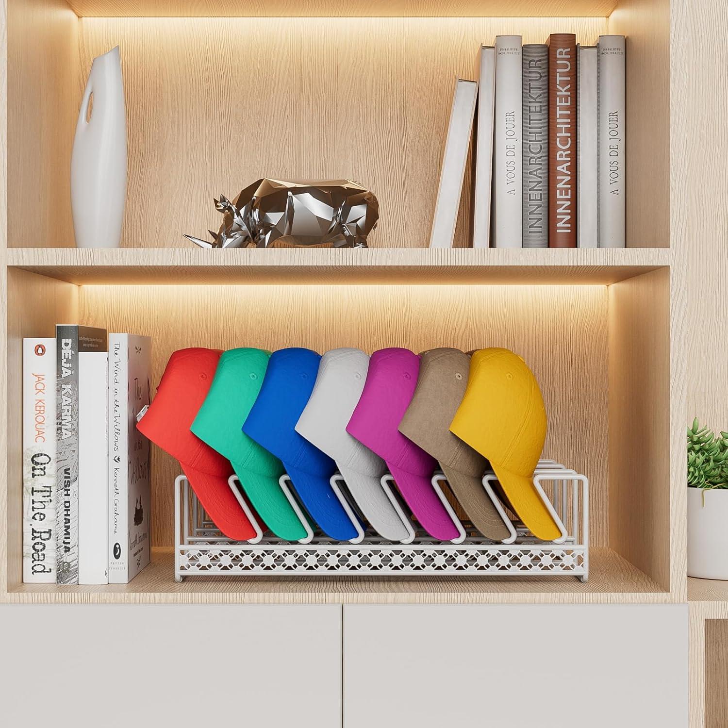 Soporte de Sombreros de Metal EKNITEY - 2 Piezas Blanco