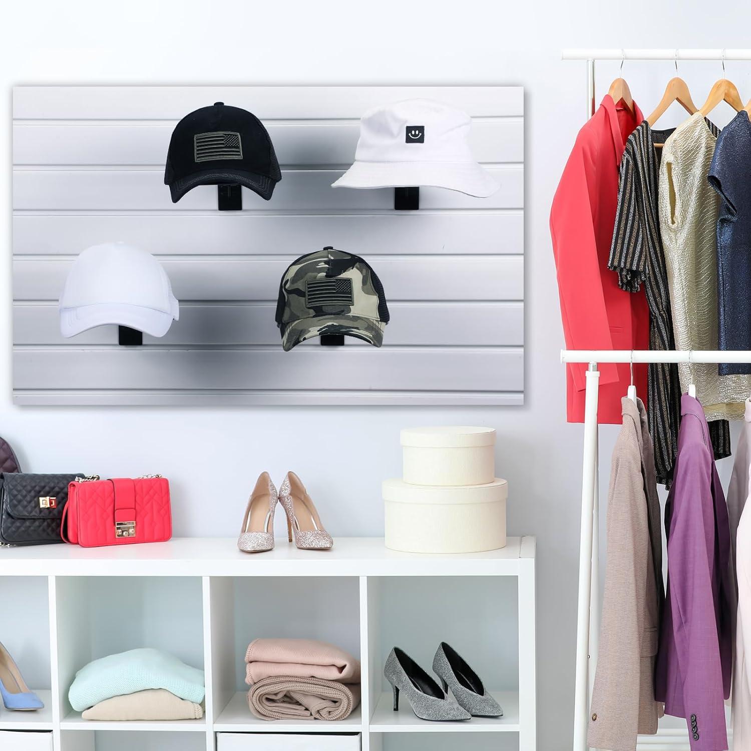 Soporte de Exhibición de Sombreros Barydat 6 Pcs Metal Negro