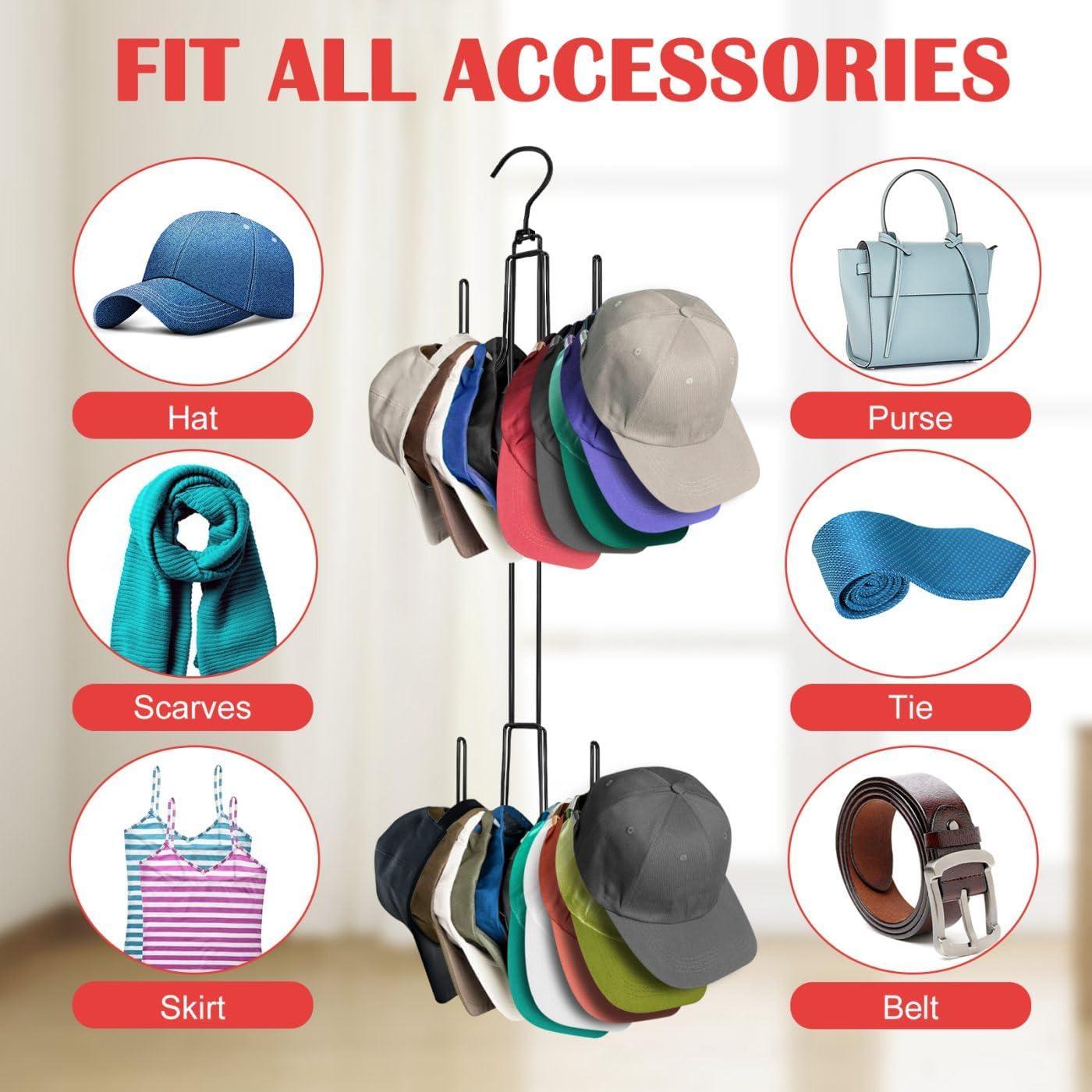 Organizador de Sombreros Plegable Homivale, Soporta 40 Gorras