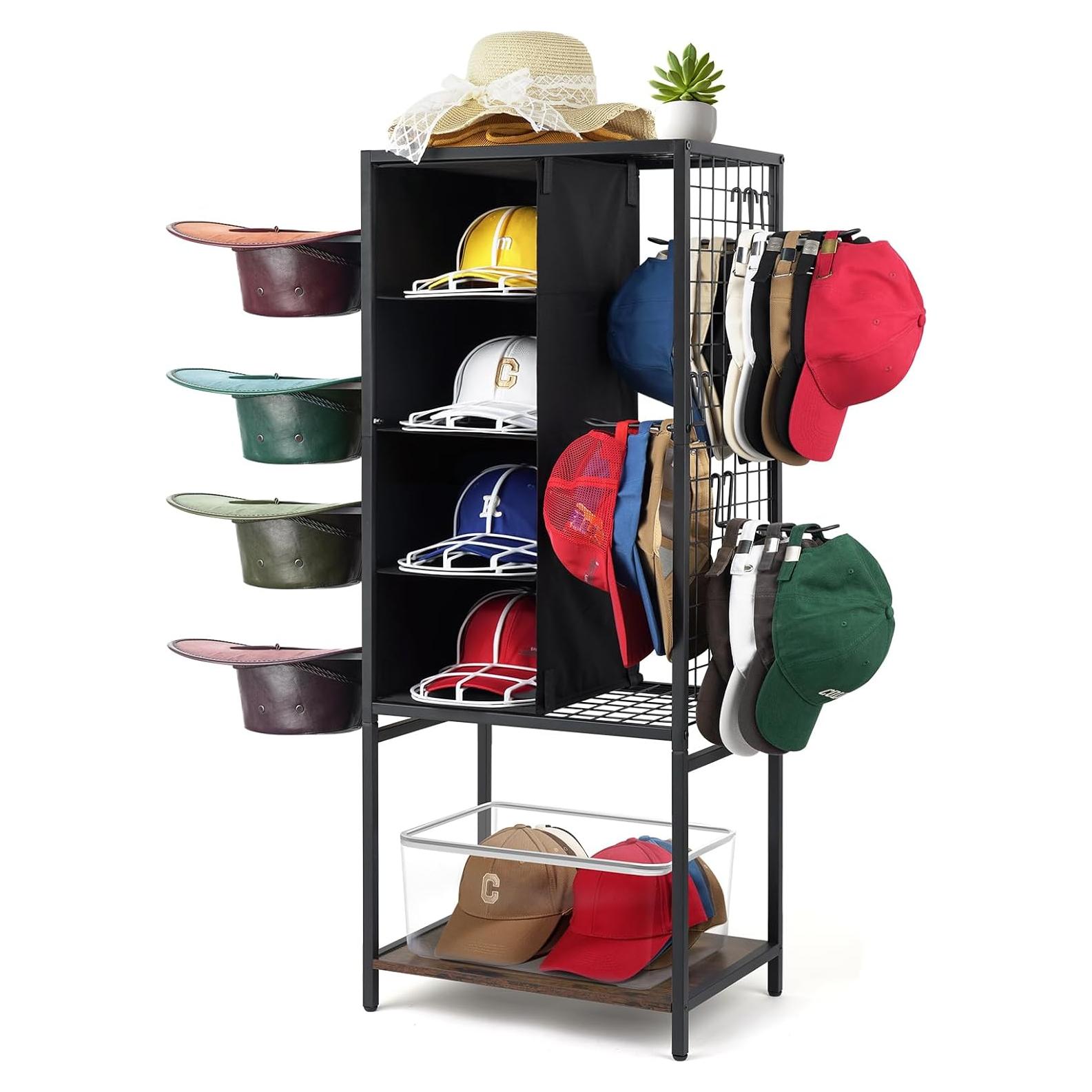 Soporte para Sombreros Meangood 5 Niveles Organizador Marrón