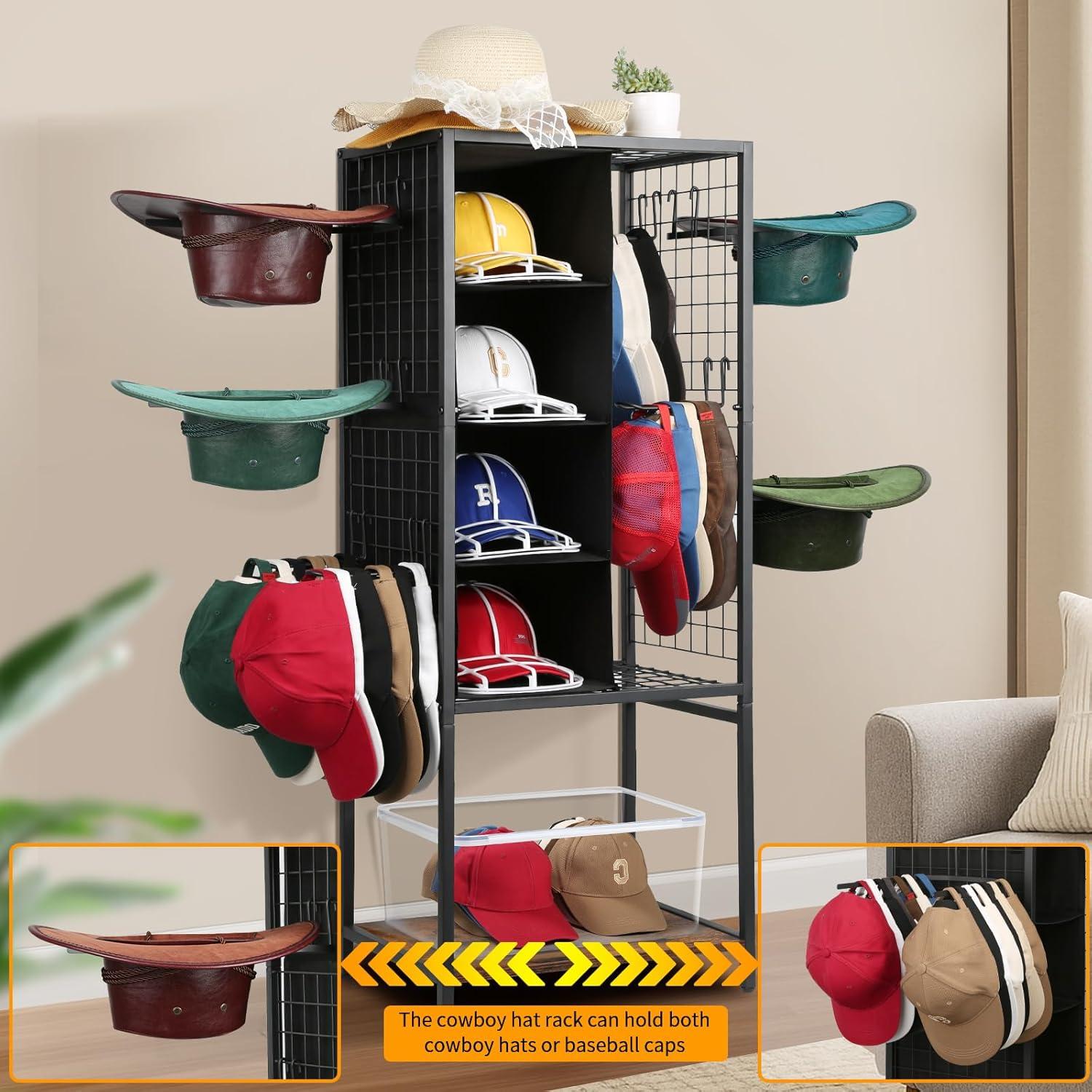 Soporte para Sombreros Meangood 5 Niveles Organizador Marrón