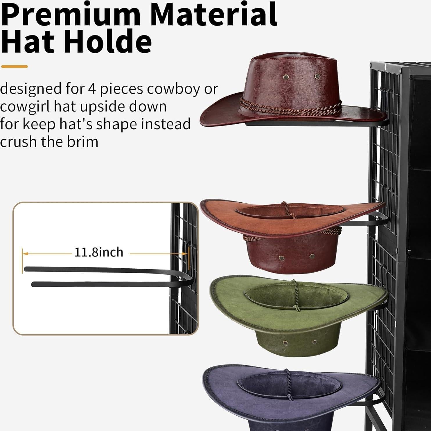 Soporte para Sombreros Meangood 5 Niveles Organizador Marrón