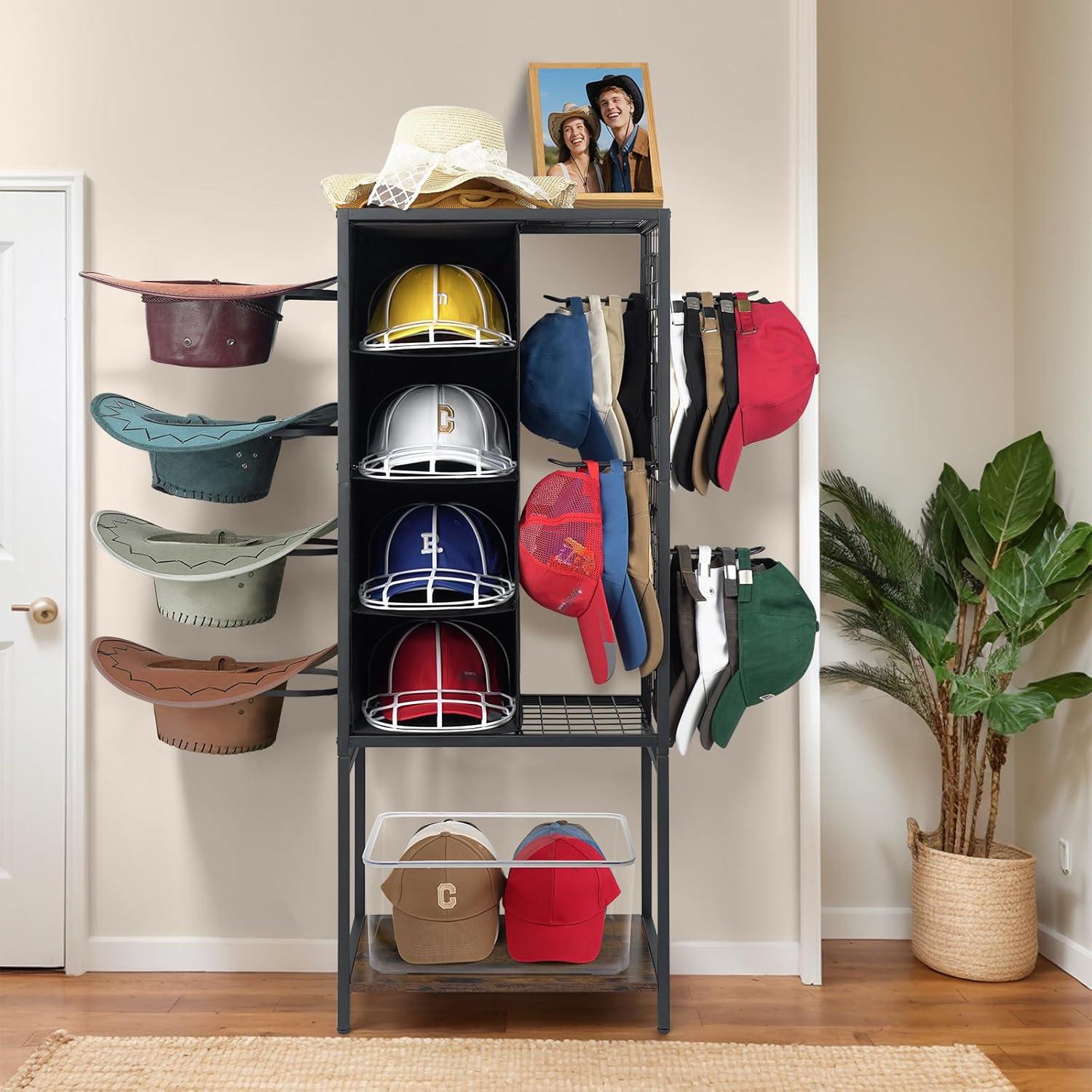 Soporte para Sombreros Meangood 5 Niveles Organizador Marrón