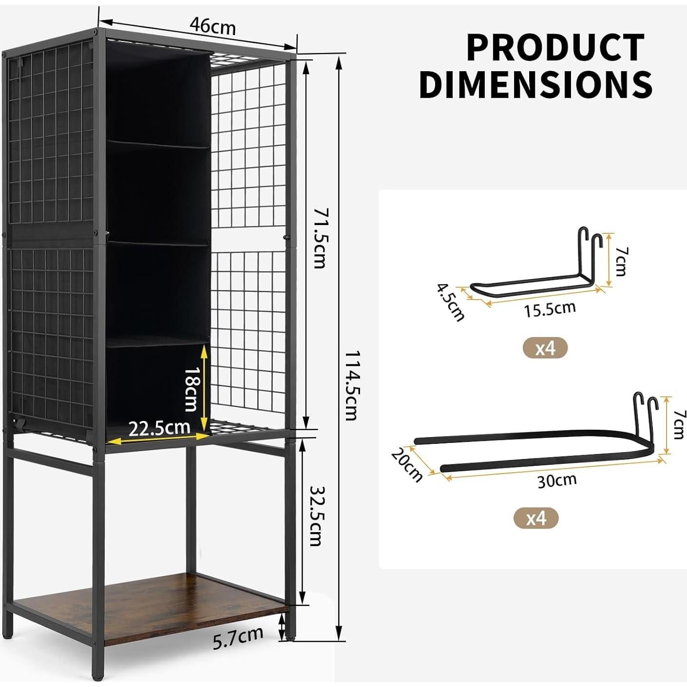 Soporte para Sombreros Meangood 5 Niveles Organizador Marrón