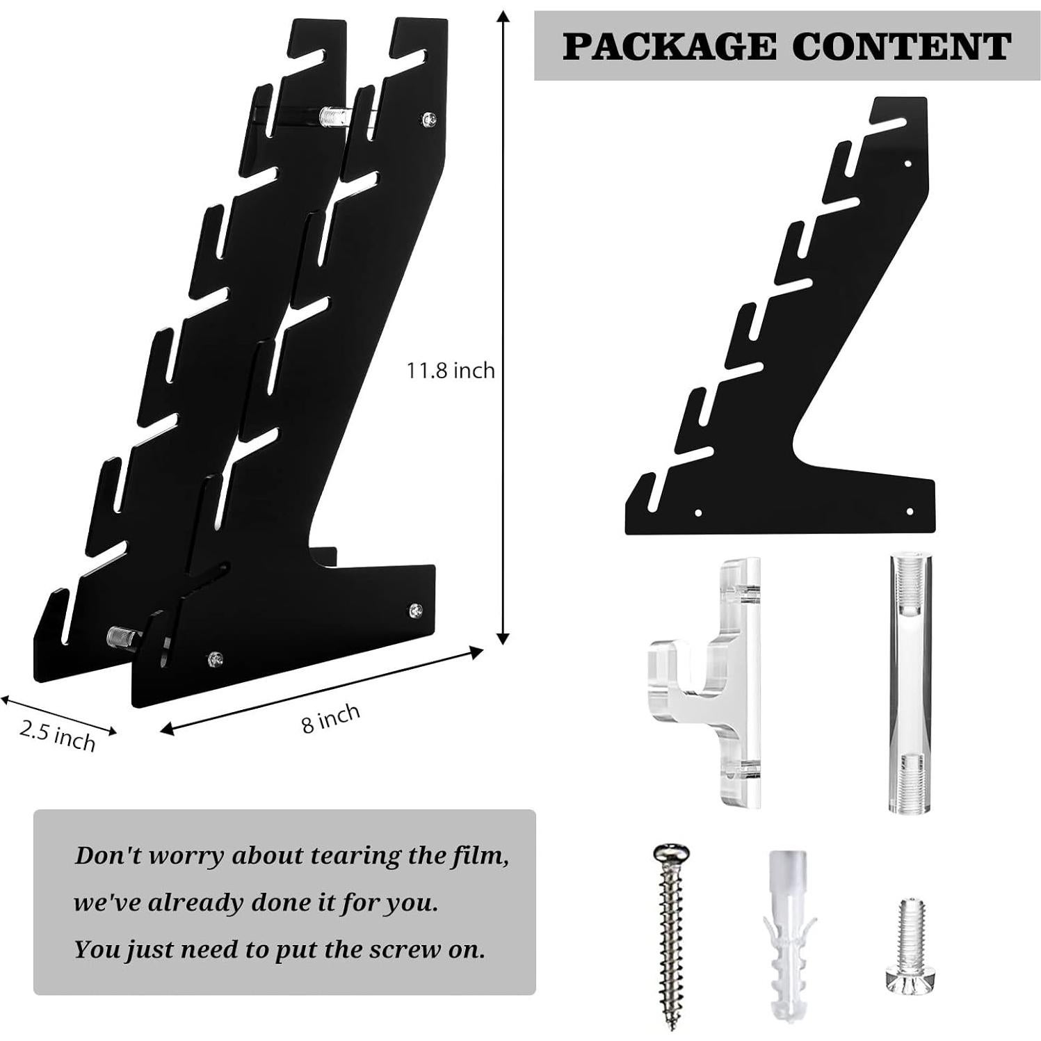 Soporte para Sombreros HAYVAN - Acrílico Negro - Montaje Pared o Pie - Hasta 10 Gorras