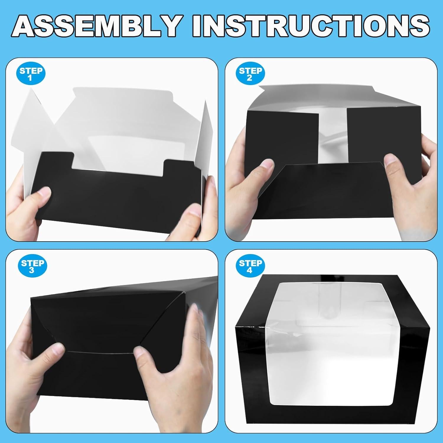 Cajas de Regalo Negras TANEMUDO 55 Pcs 19.81x19.81x11.94 cm