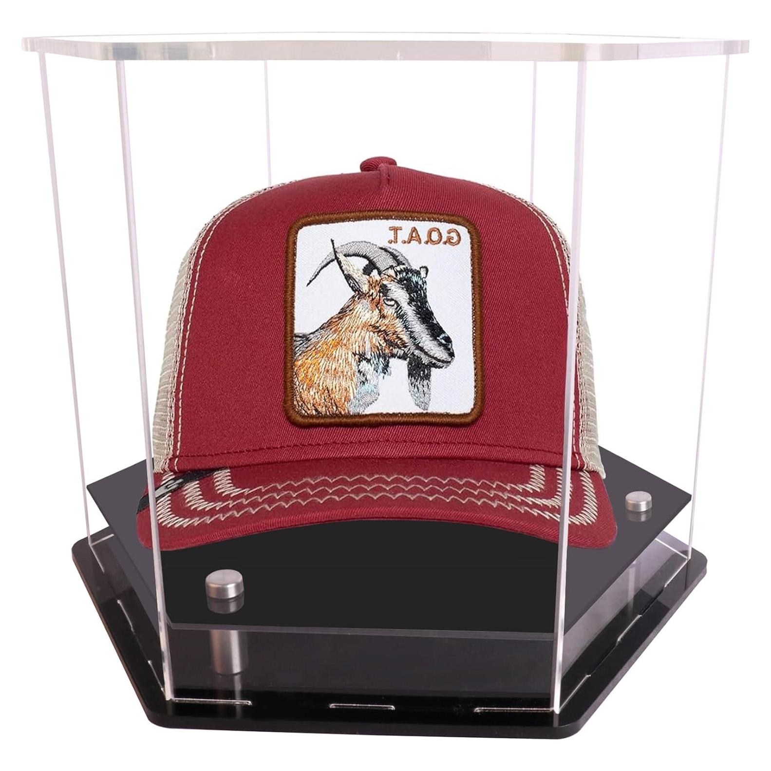 Soporte de Gorras de Béisbol Acrílico HHUXIUE 25.4x22.1x20.1cm