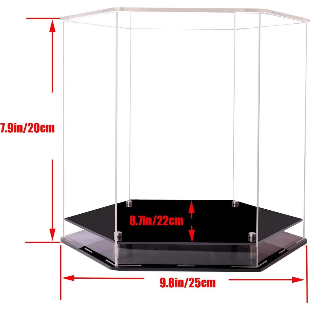 Soporte de Gorras de Béisbol Acrílico HHUXIUE 25.4x22.1x20.1cm