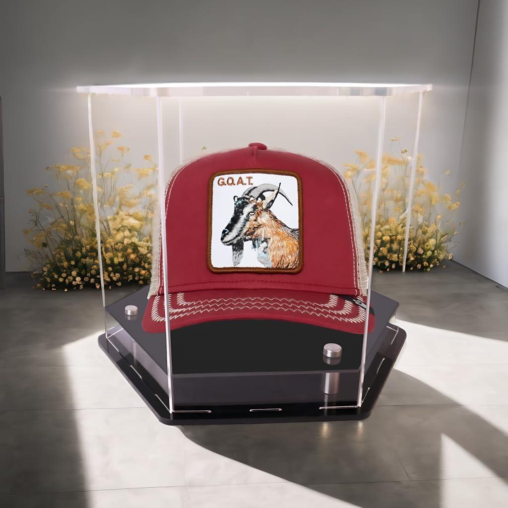 Soporte de Gorras de Béisbol Acrílico HHUXIUE 25.4x22.1x20.1cm