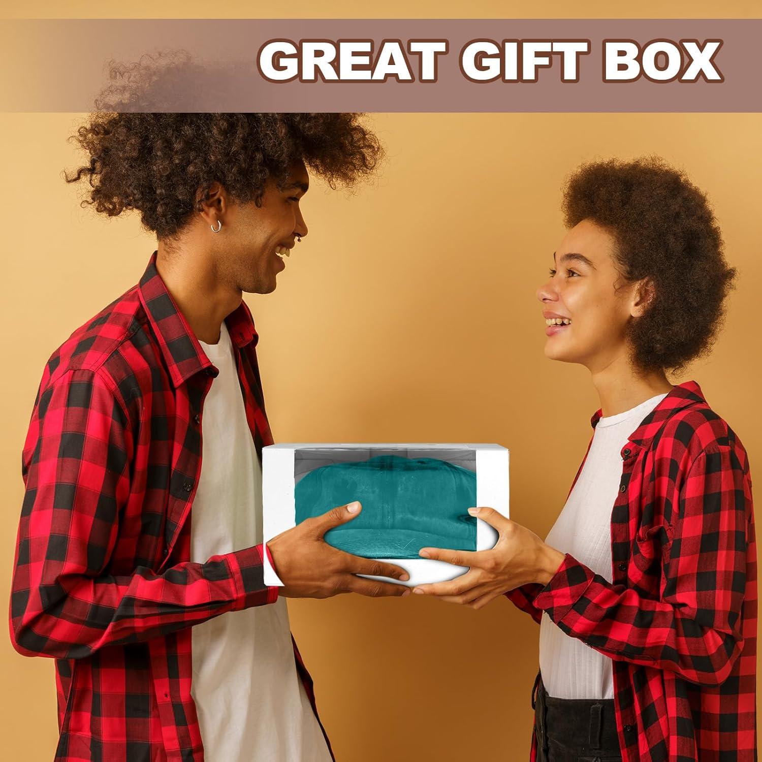 50 Cajas de Regalo para Gorras DoubleFill con Ventana Transparente