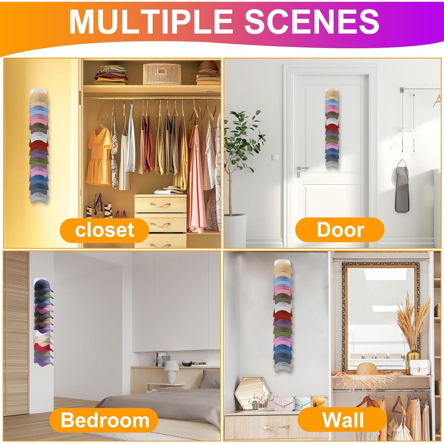 Organizador de Sombreros Mnhty Blanco Nube para 12 Gorras