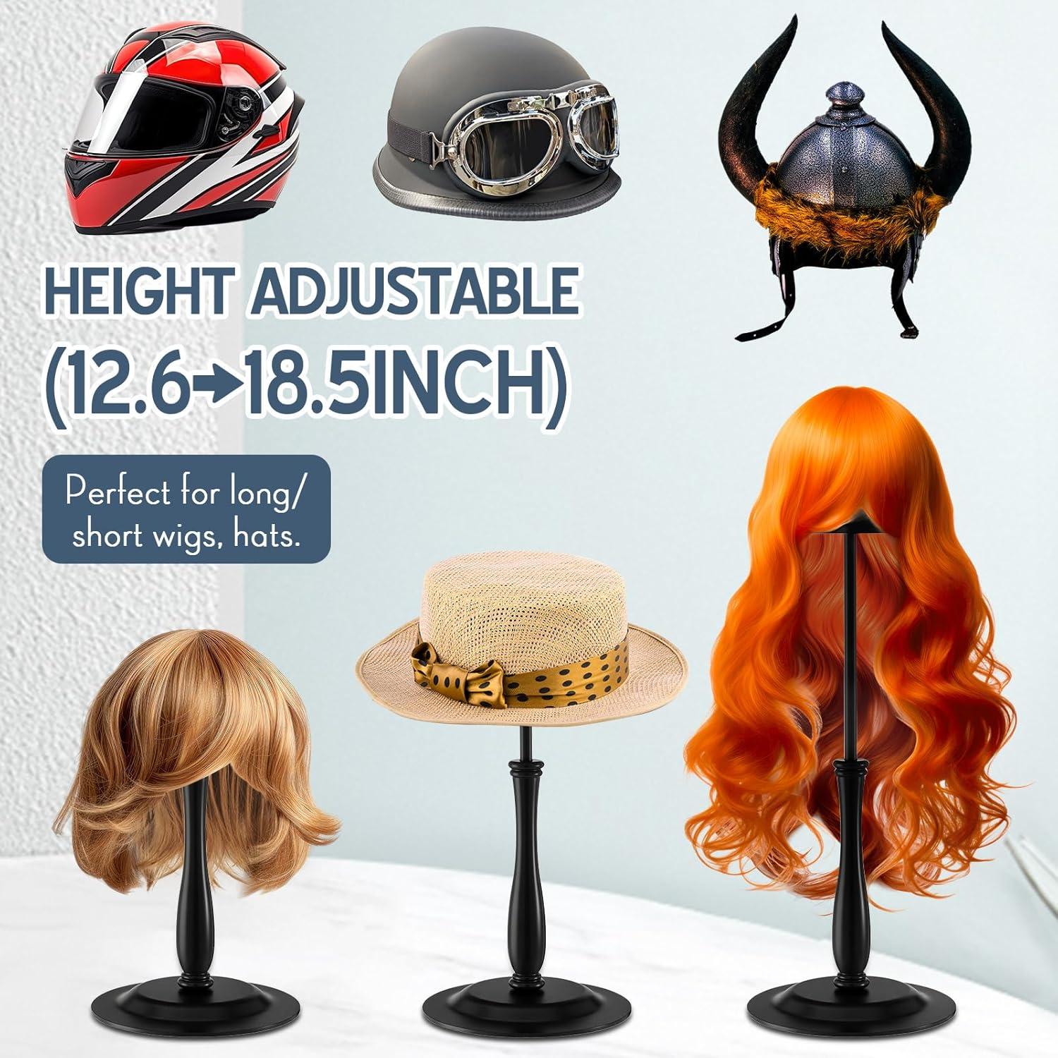 Juego de 4 Soportes de Sombreros Metálicos Ajustables Shimeyao