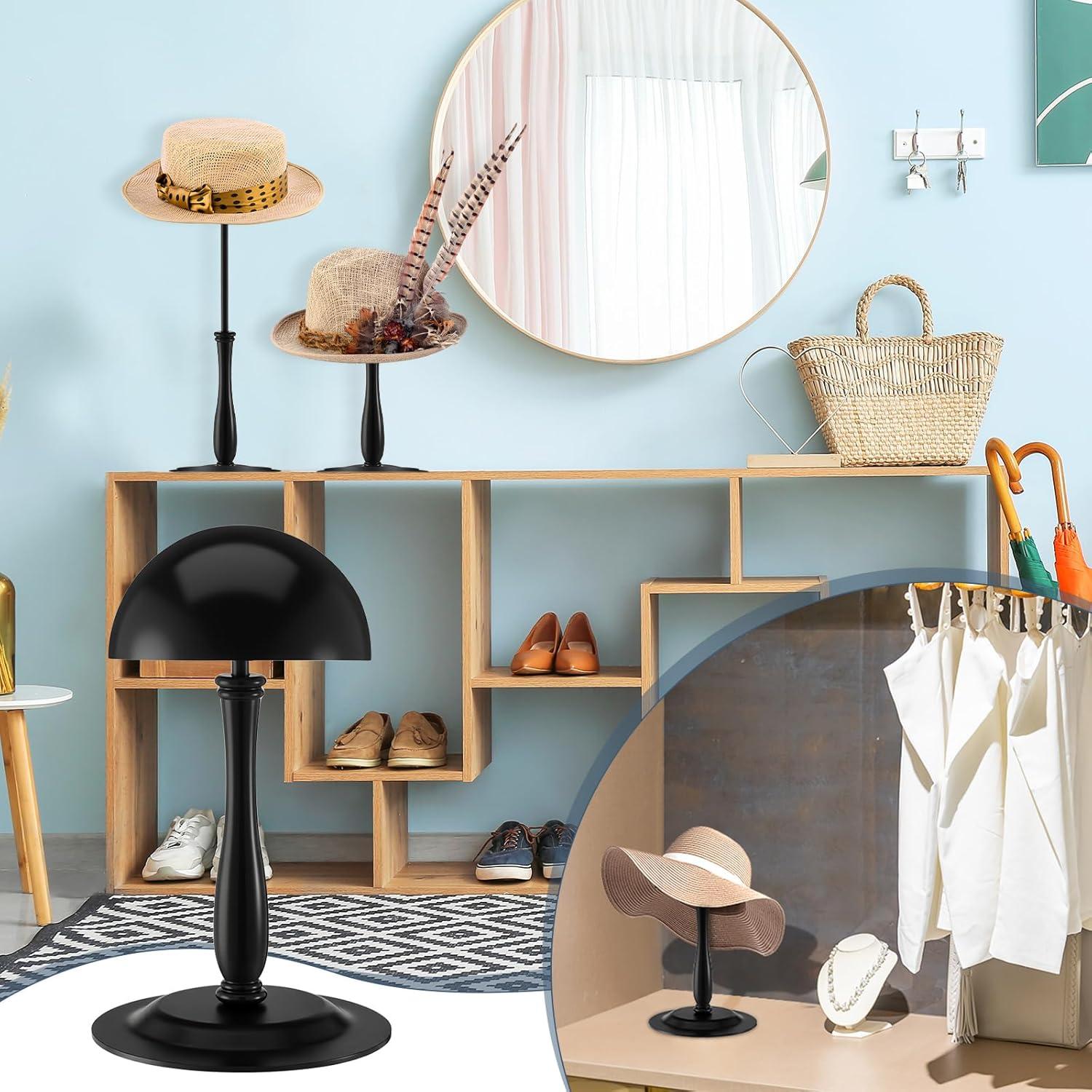 Juego de 4 Soportes de Sombreros Metálicos Ajustables Shimeyao