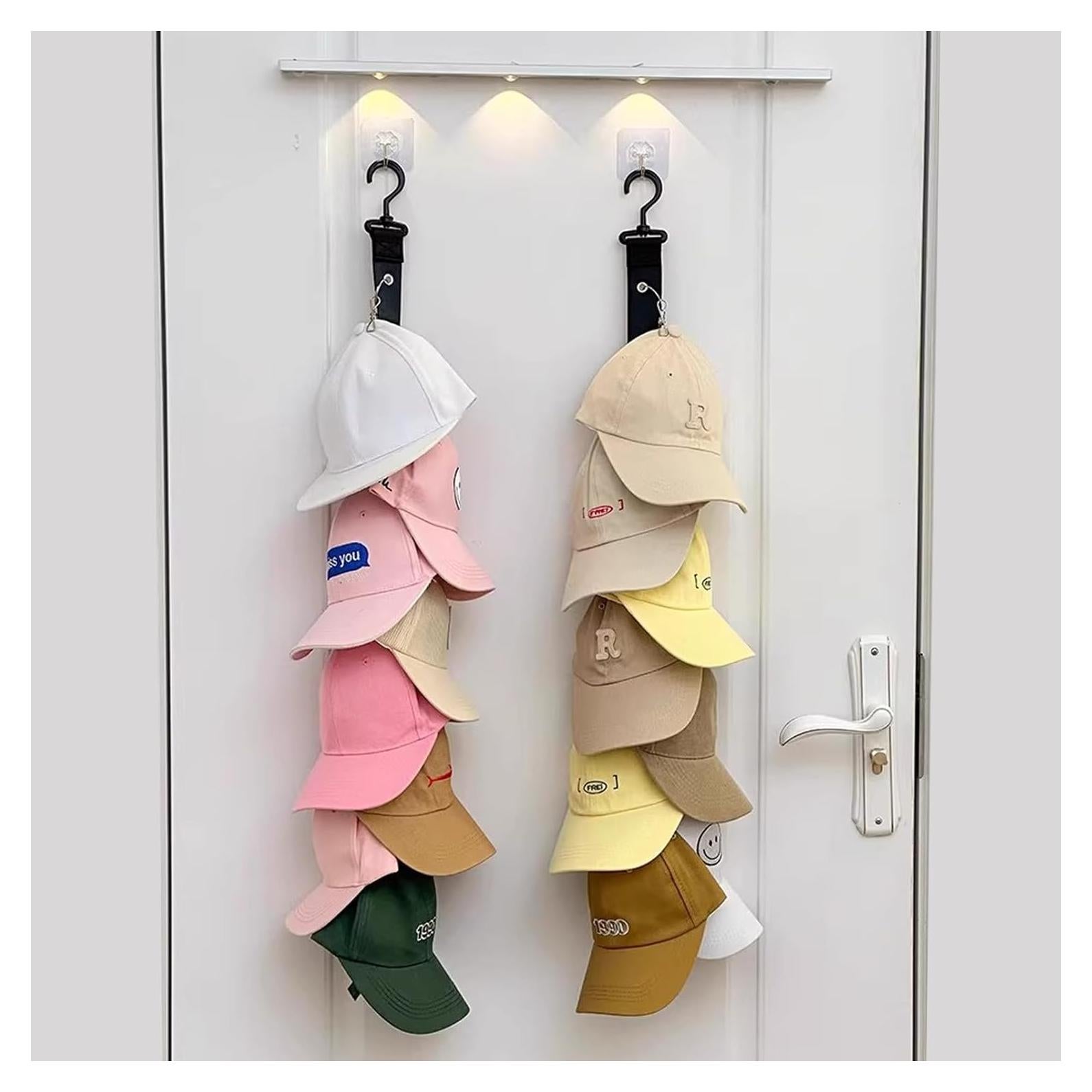 Organizador de Sombreros Resdenio 2 Pcs Negro para 16 Gorras