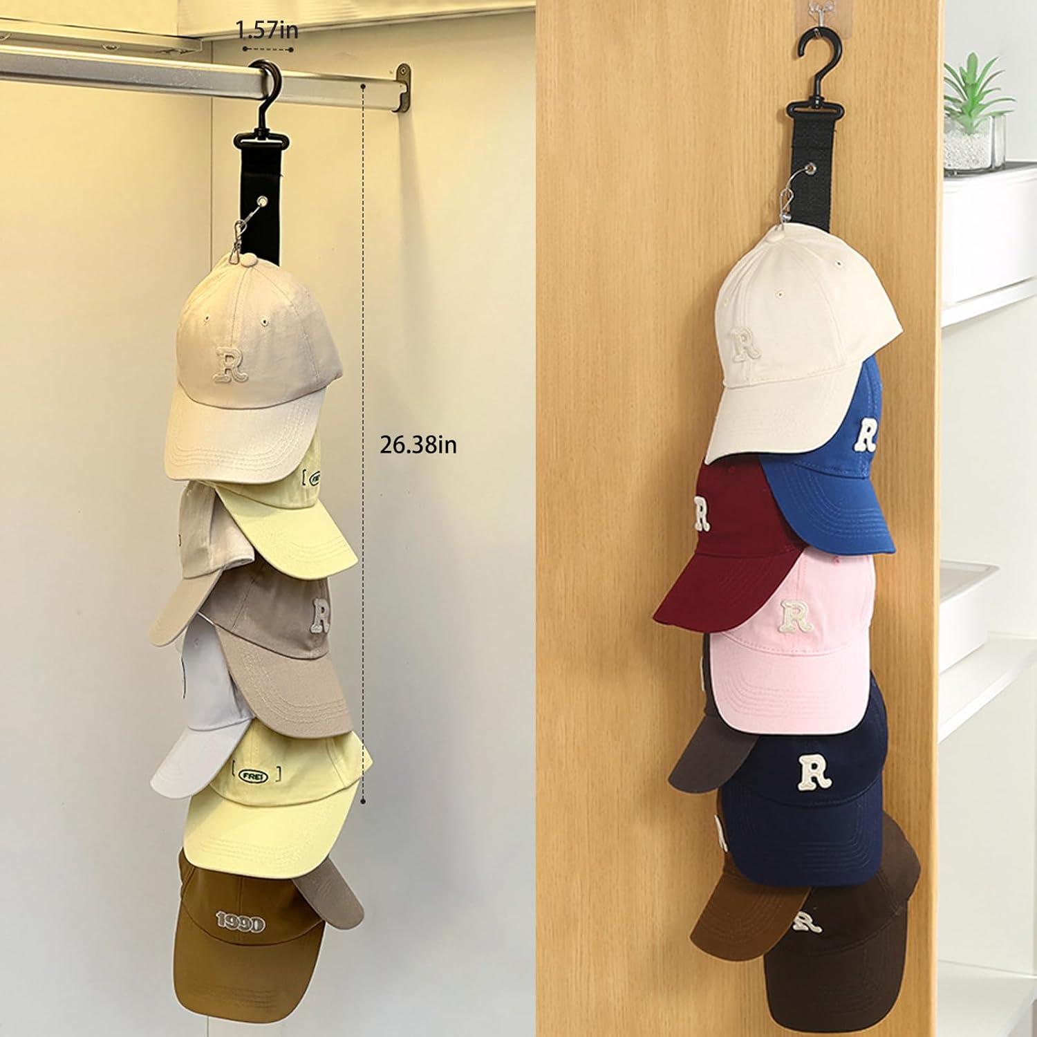 Organizador de Sombreros Resdenio 2 Pcs Negro para 16 Gorras