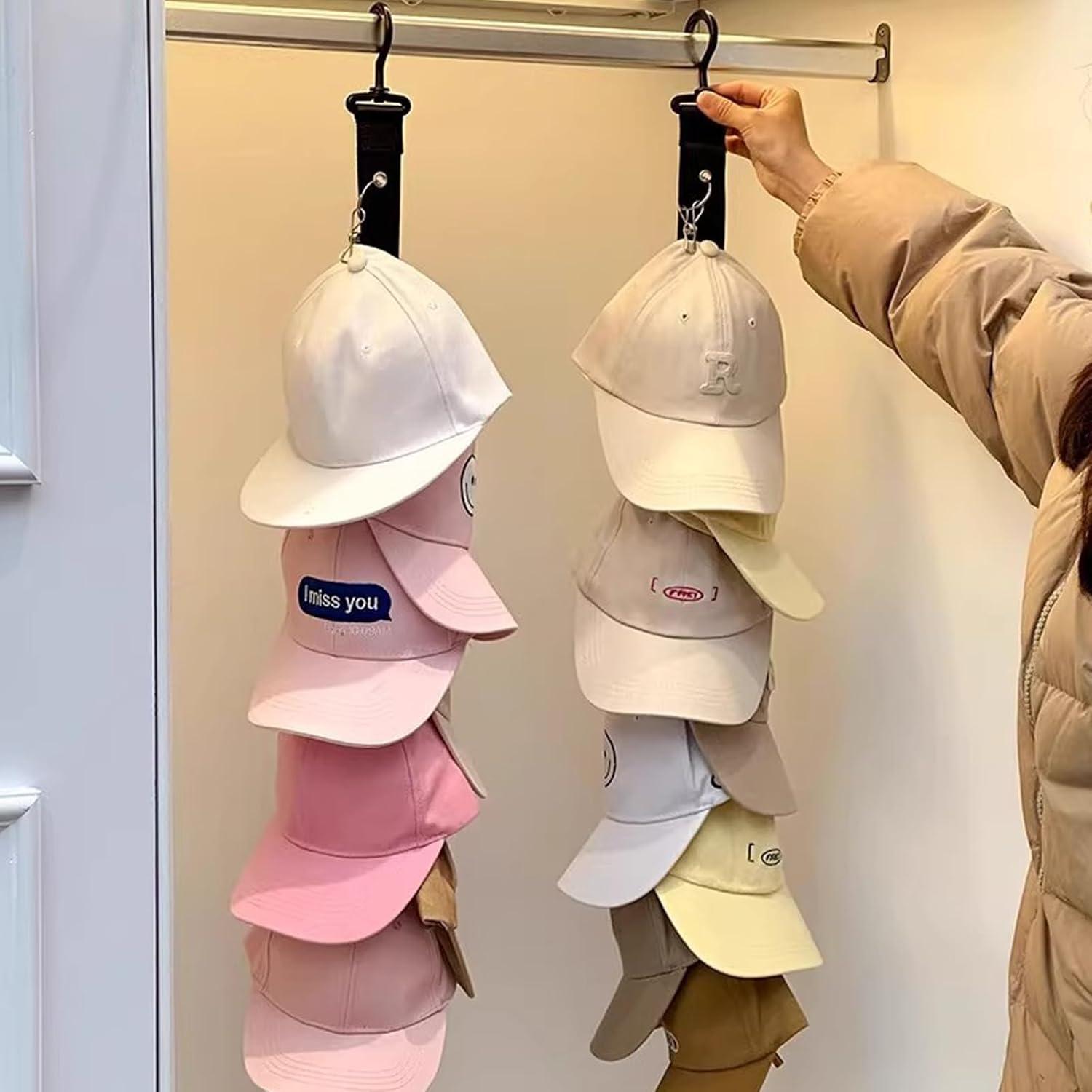 Organizador de Sombreros Resdenio 2 Pcs Negro para 16 Gorras