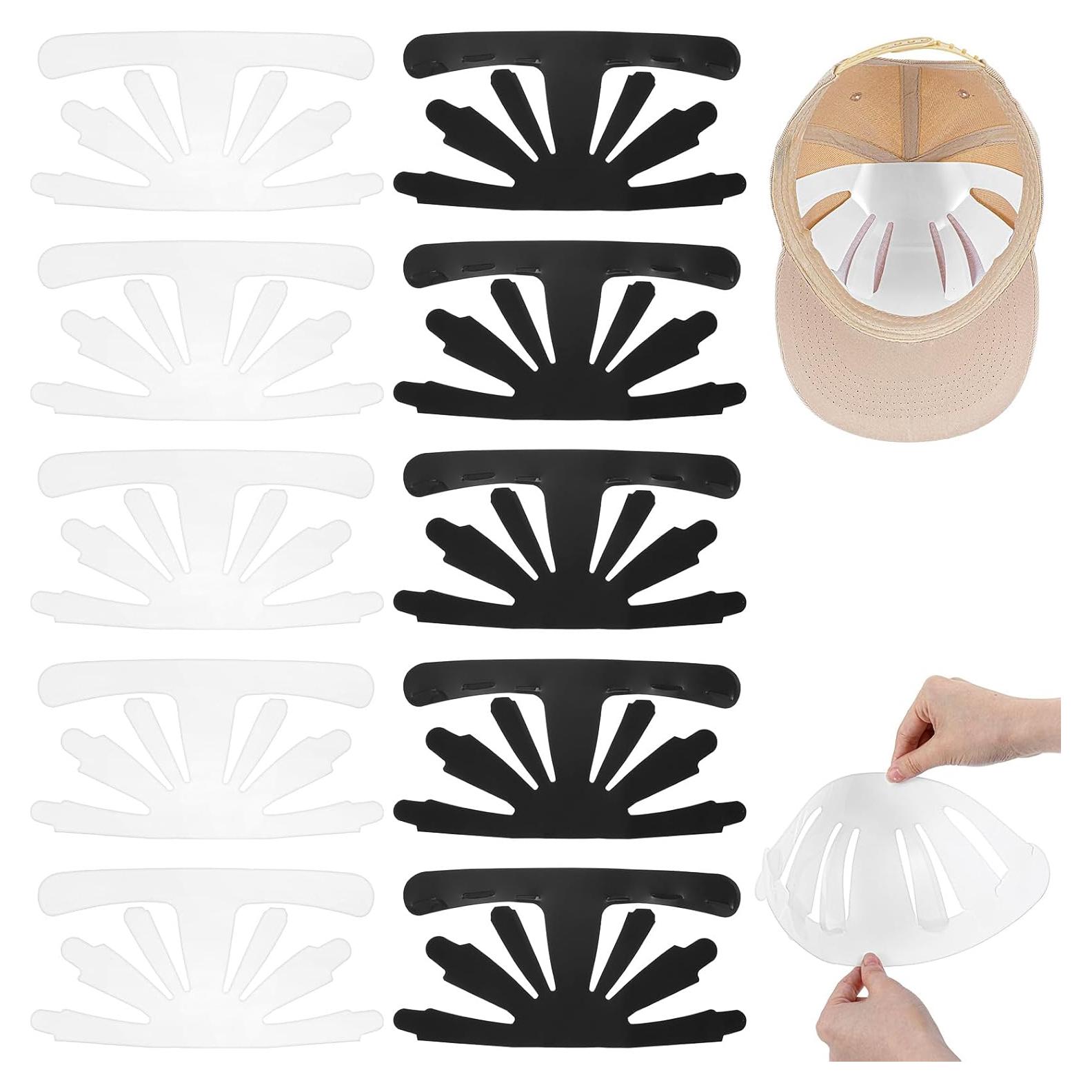 10 Soportes de Sombrero de Plástico Ymapinc - Blanco y Negro