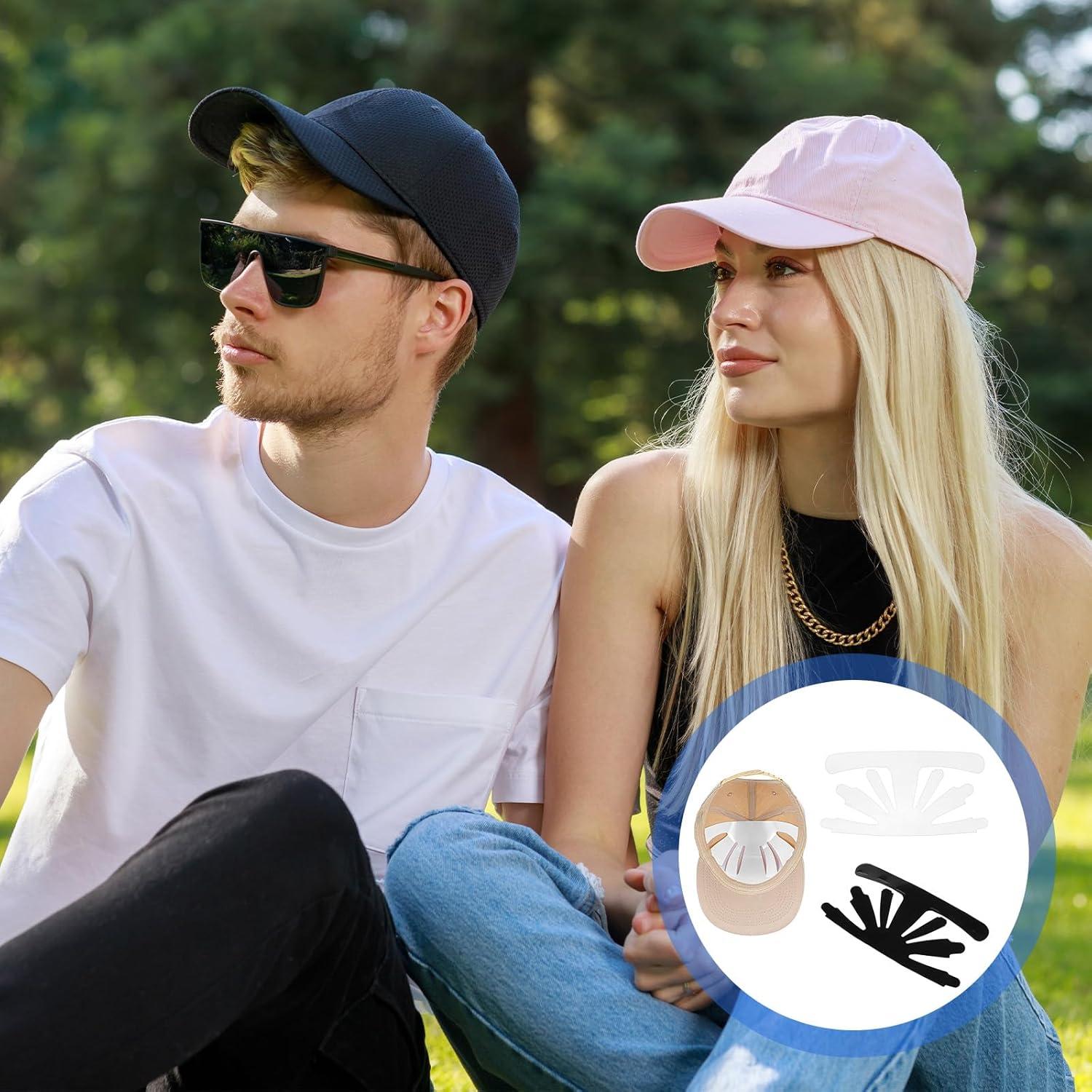 10 Soportes de Sombrero de Plástico Ymapinc - Blanco y Negro