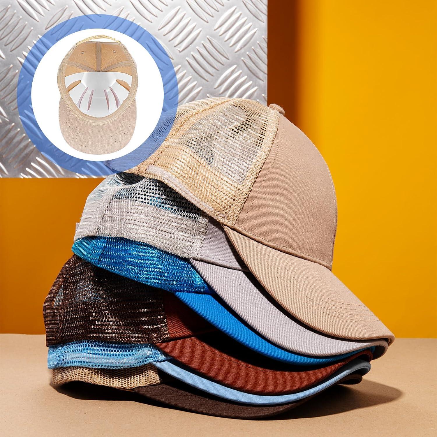 10 Soportes de Sombrero de Plástico Ymapinc - Blanco y Negro