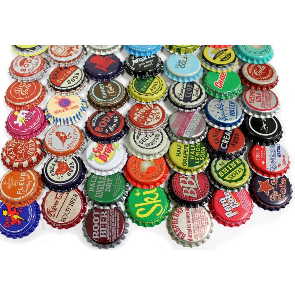 100 Tapas de Botellas Vintage Mezcla Aleatoria Bottle Cap Co