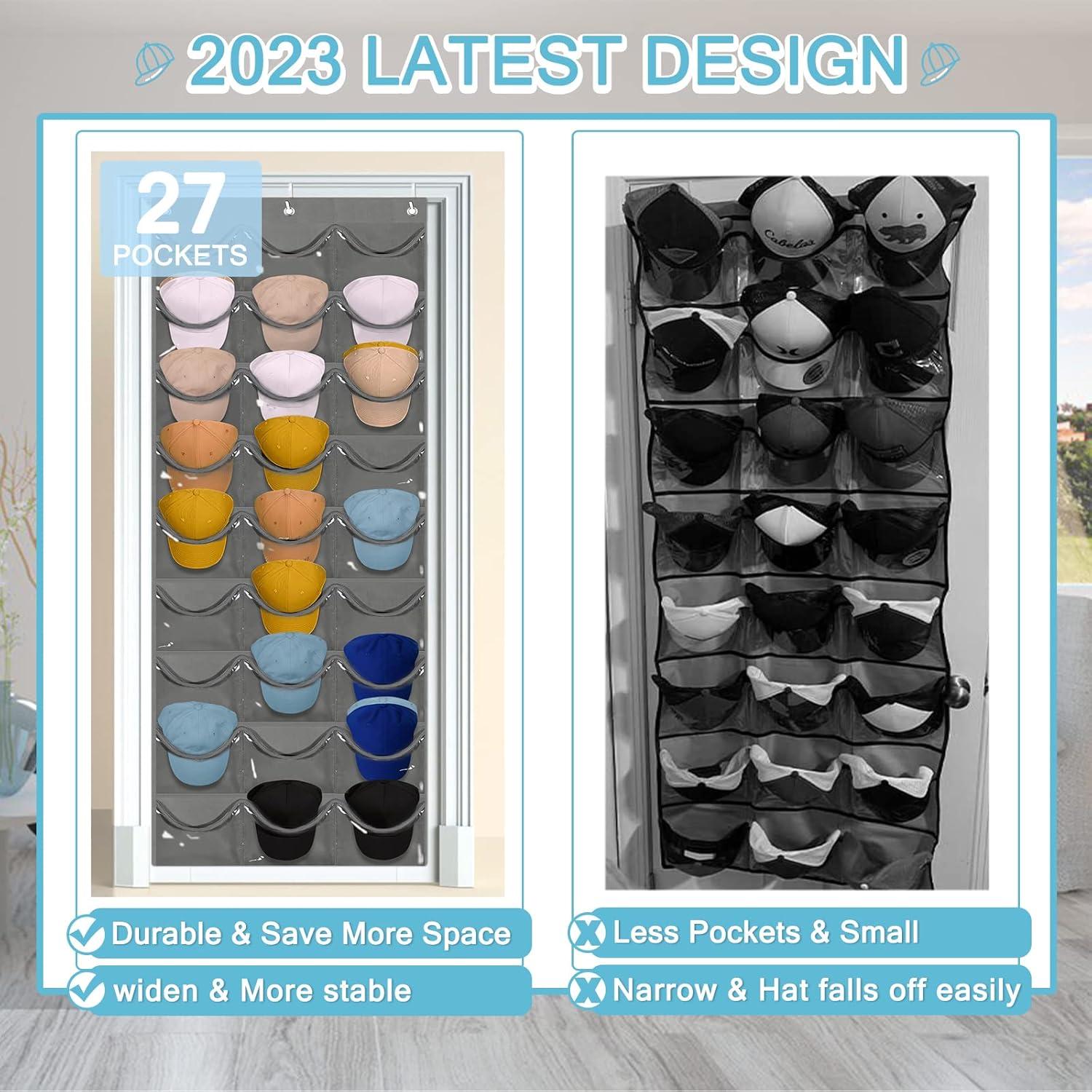 Organizador de Sombreros OAKJAR con 27 Bolsillos y Ganchos