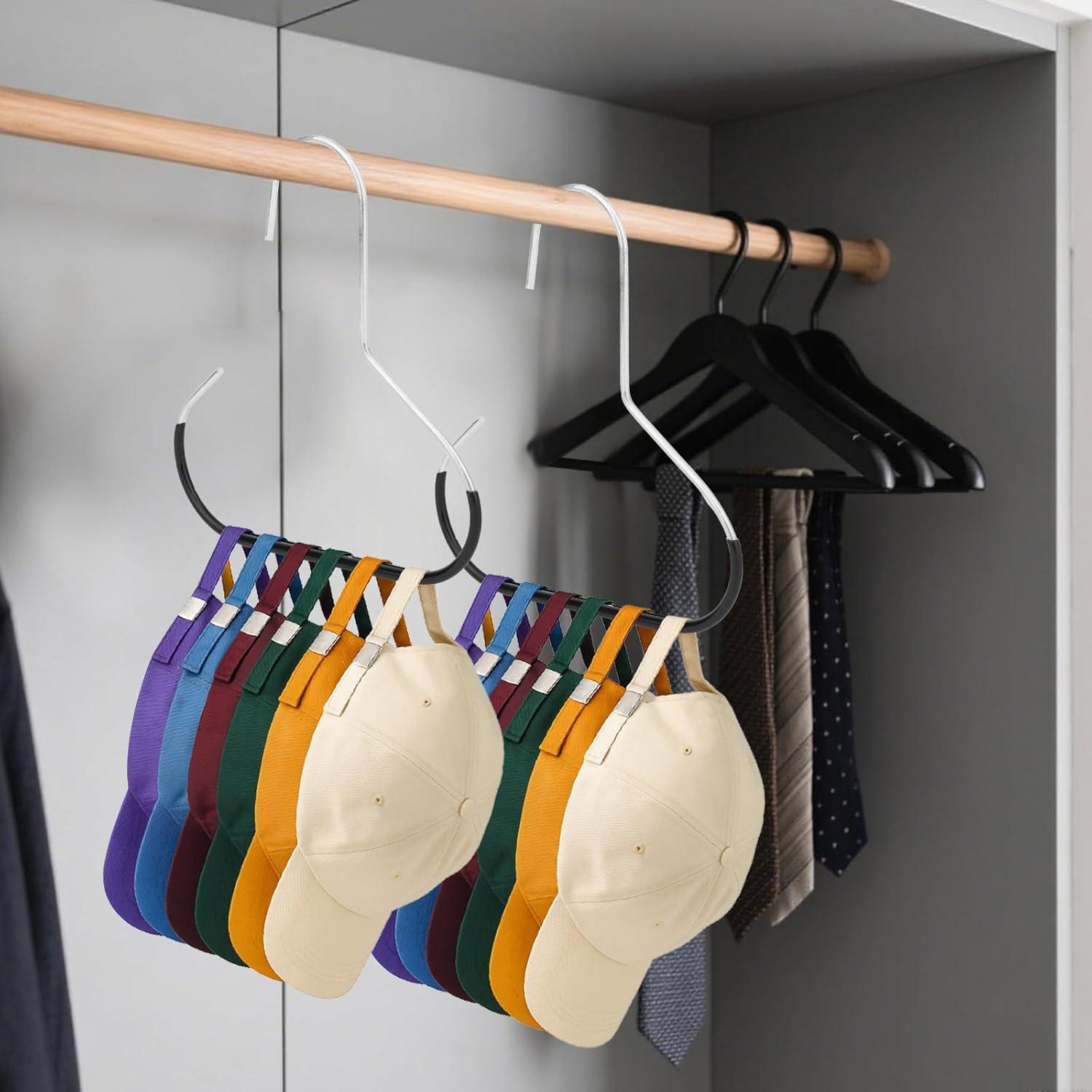 Organizador de Sombreros 2pcs Lasuroa Acero Inoxidable Negro