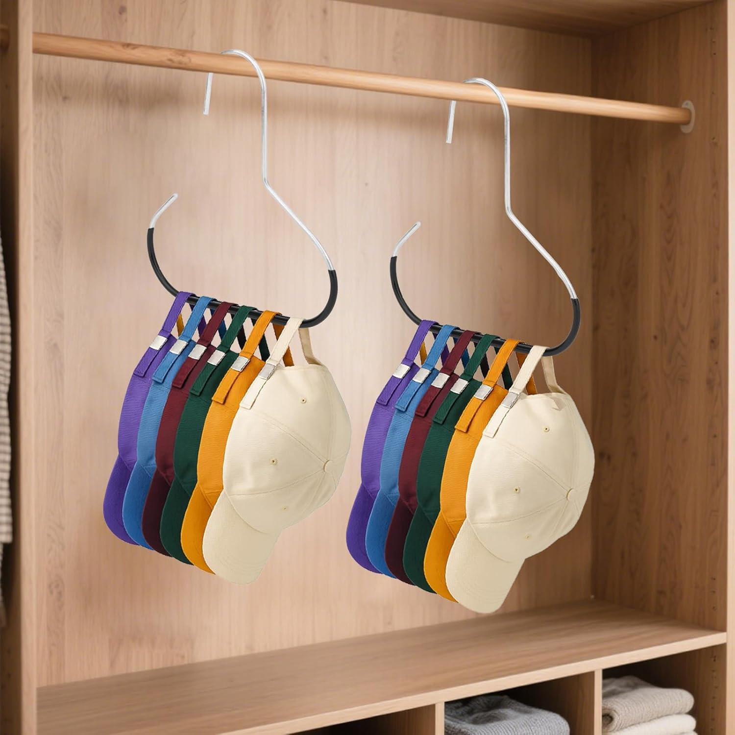 Organizador de Sombreros 2pcs Lasuroa Acero Inoxidable Negro