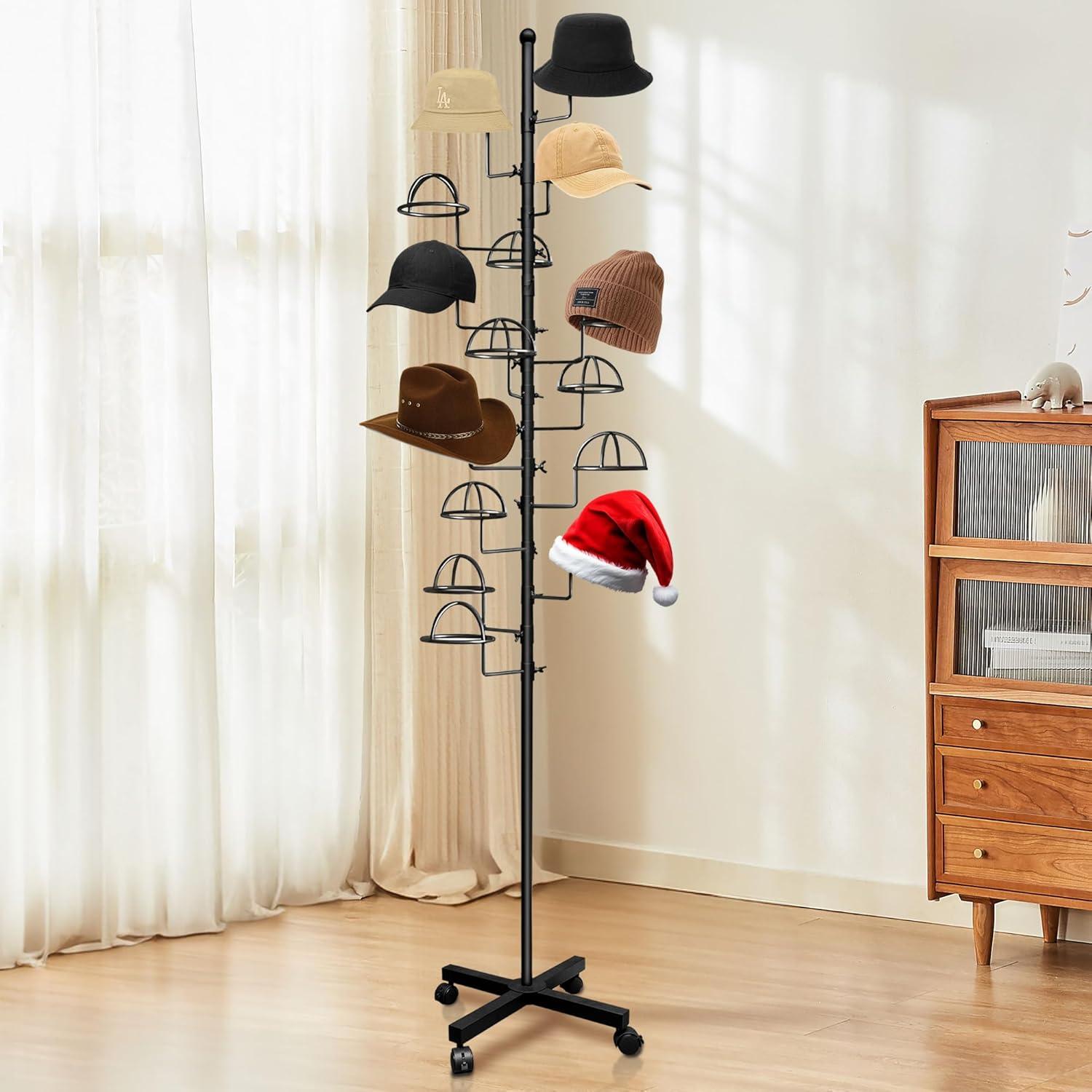 Soporte para Sombreros Montex 14 Ganchos Metal Negro