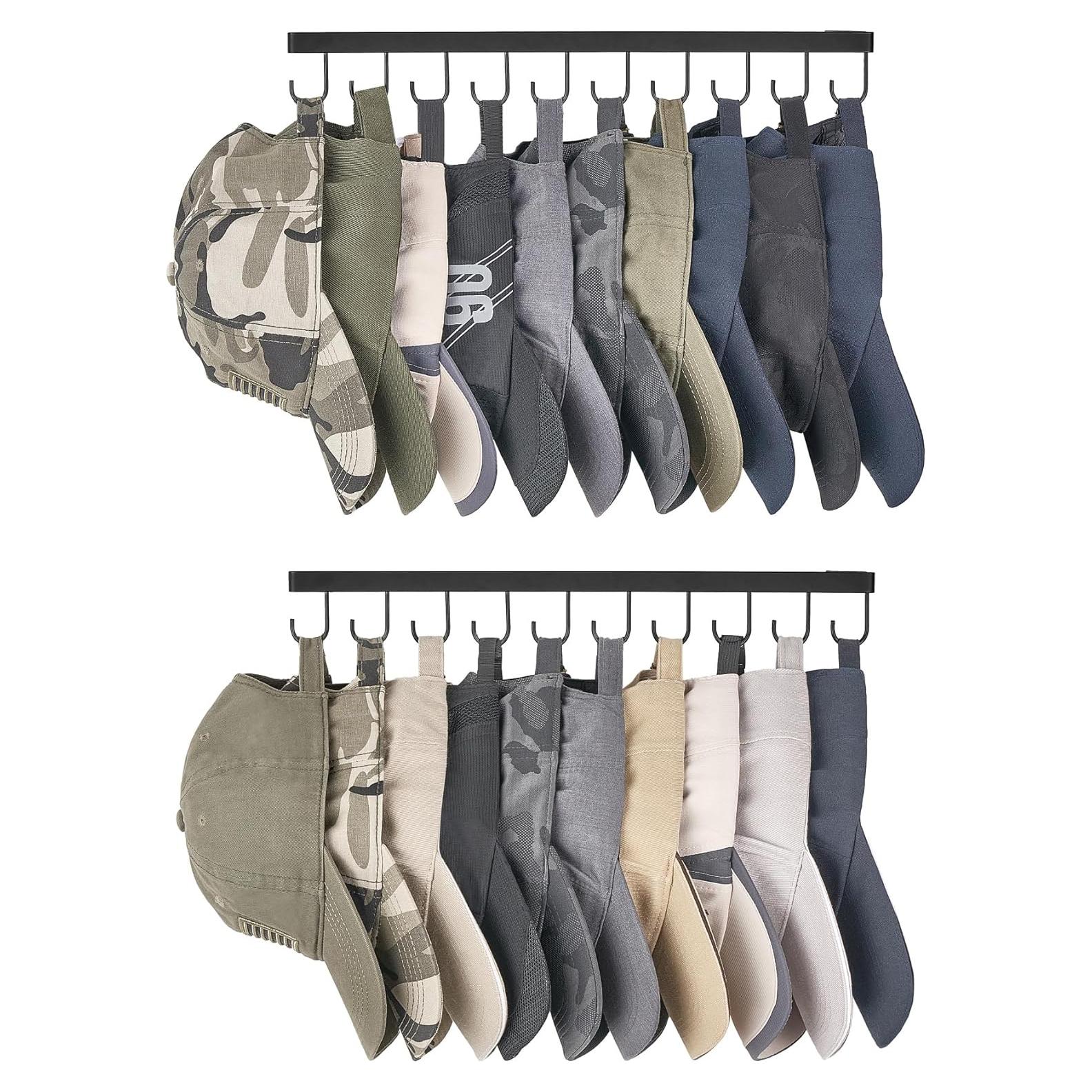 Conjunto de 2 ganchos para sombreros Mkono - Organizador negro