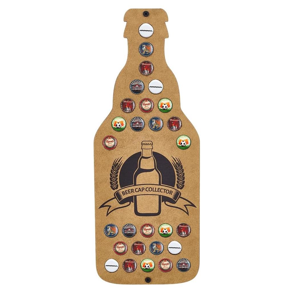 Recolector de Tapas de Botellas FINGERINSPIRE Madera 38x14.5 cm