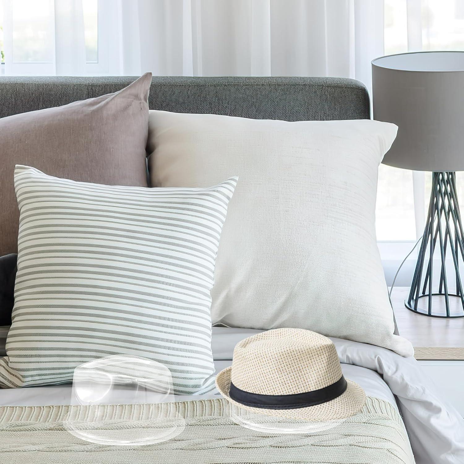 10 Soportes de Sombreros Veemoon Plástico Transparente 19.81cm