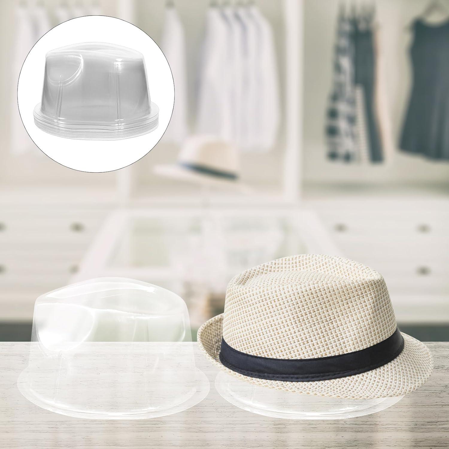 10 Soportes de Sombreros Veemoon Plástico Transparente 19.81cm