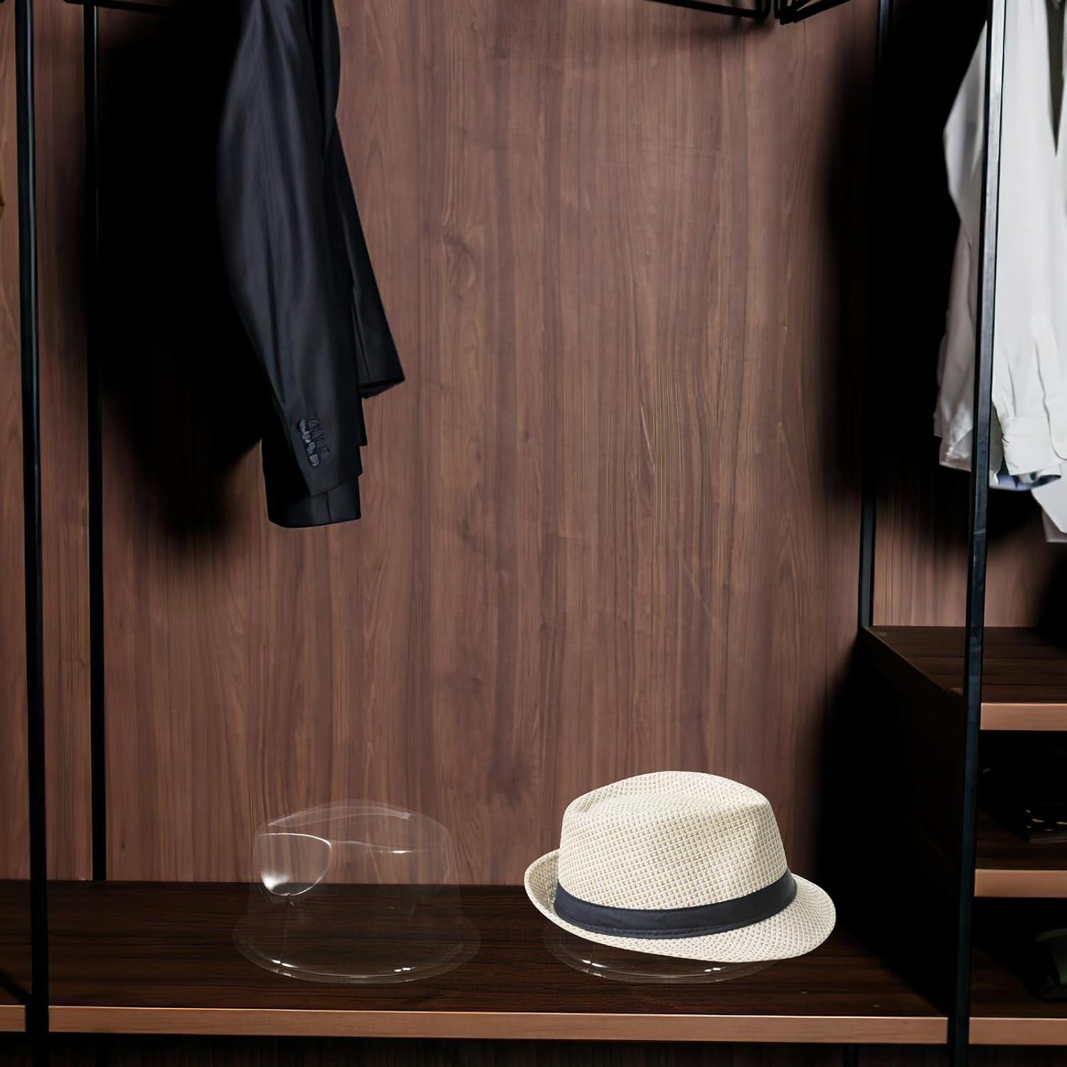 10 Soportes de Sombreros Veemoon Plástico Transparente 19.81cm