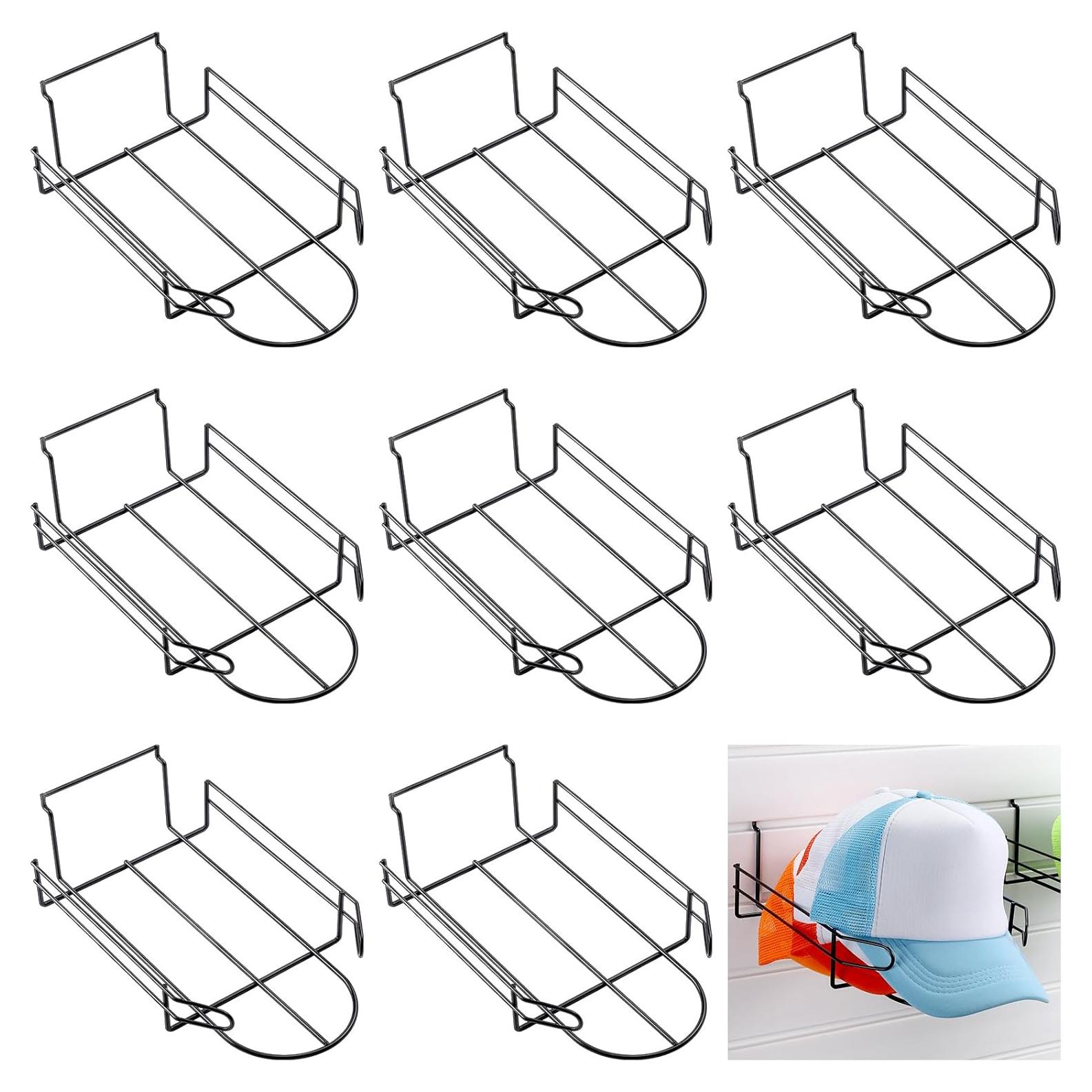 Soportes de Sombreros de Alambre Blulu - 8 Piezas Negro