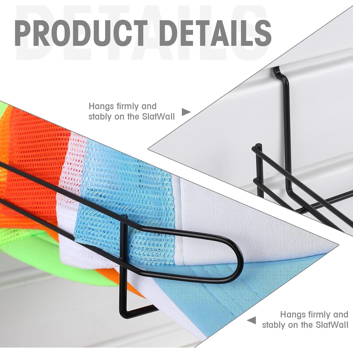 Soportes de Sombreros de Alambre Blulu - 8 Piezas Negro