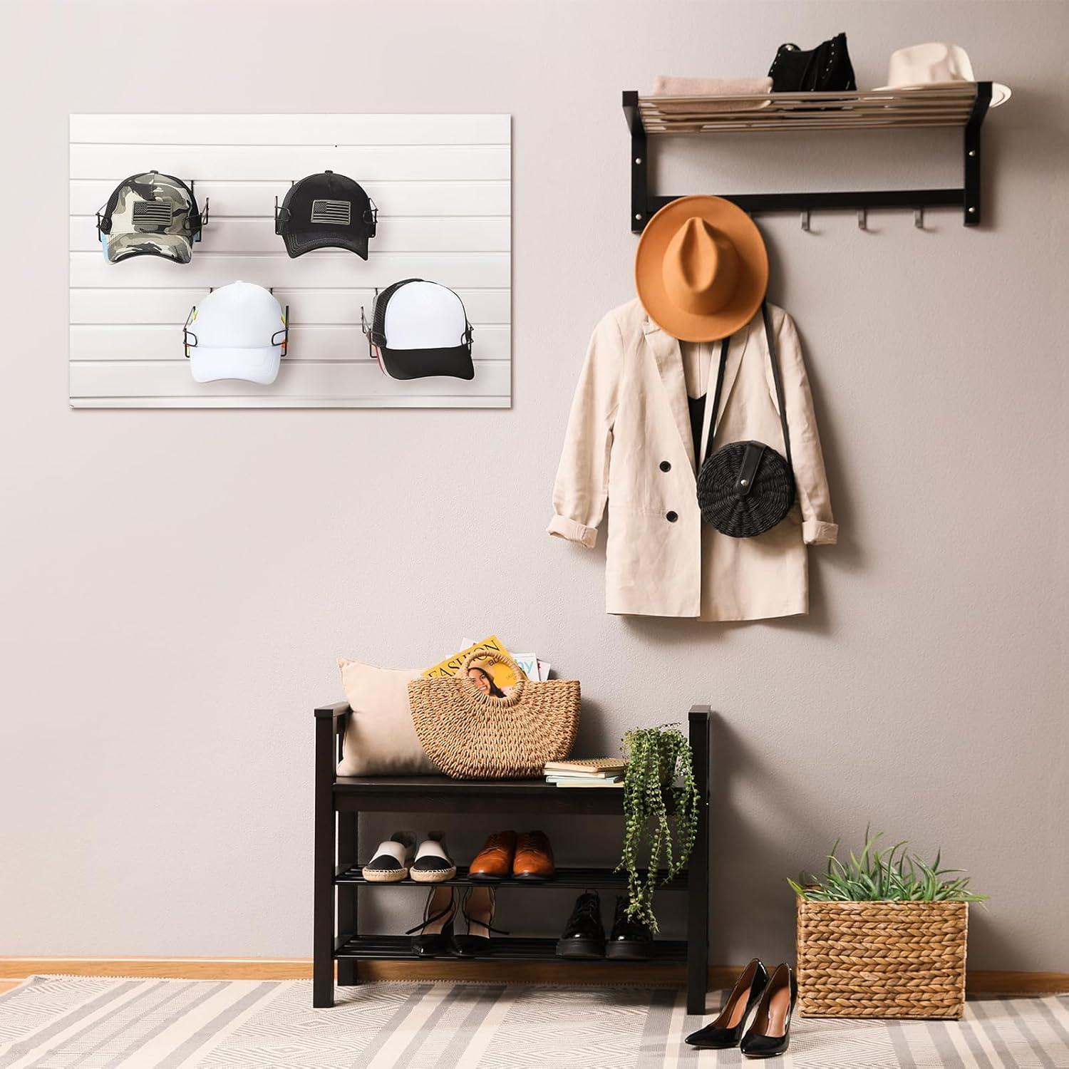 Soportes de Sombreros de Alambre Blulu - 8 Piezas Negro