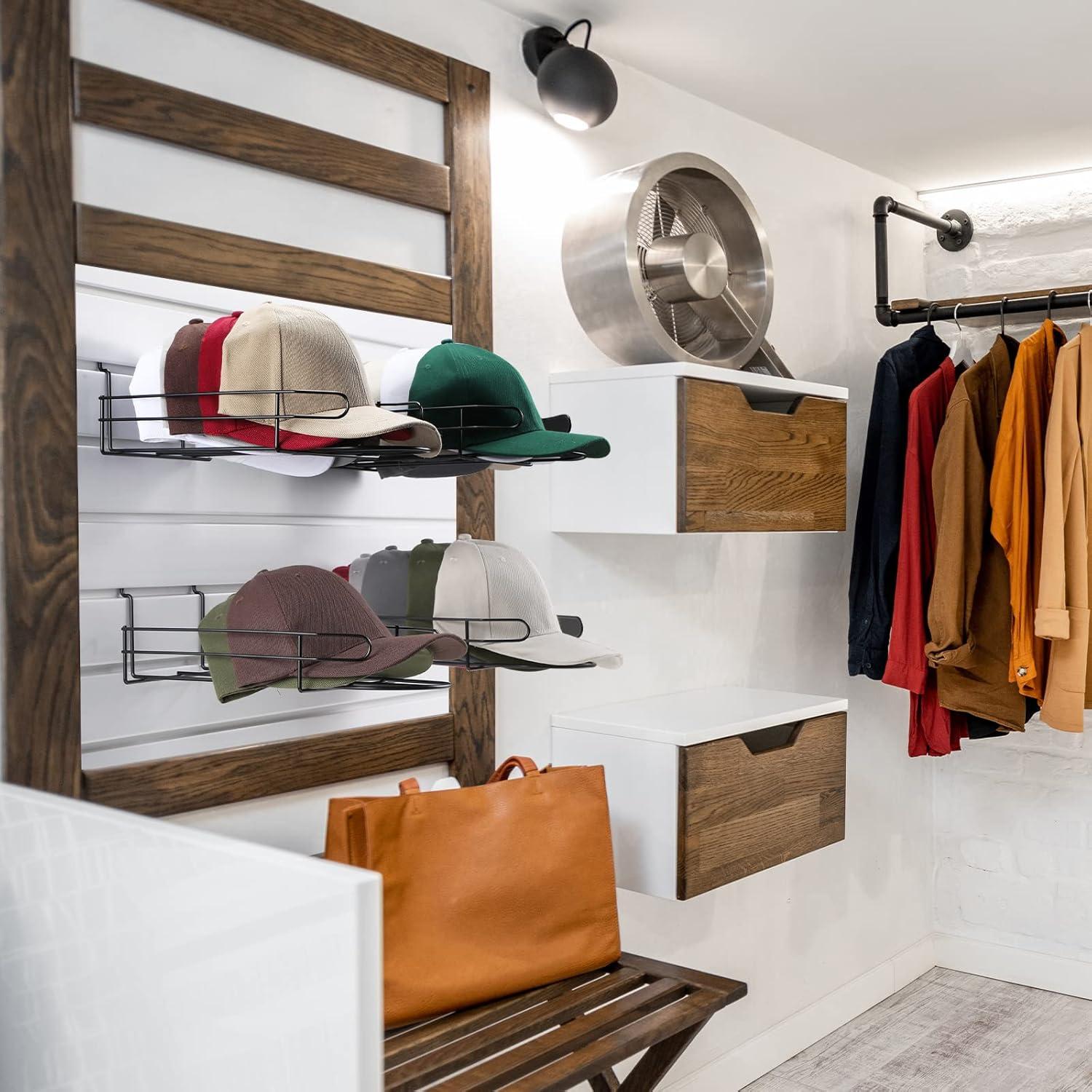 Soportes de Sombreros de Alambre Blulu - 8 Piezas Negro