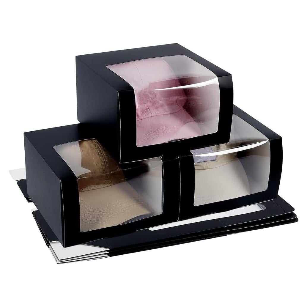 10 Cajas de Regalo para Sombreros PH PandaHall Negro 19.5x19.5x12cm