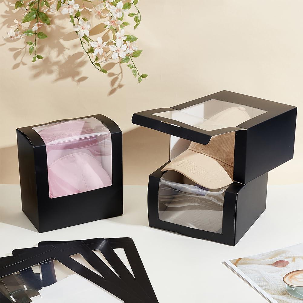 10 Cajas de Regalo para Sombreros PH PandaHall Negro 19.5x19.5x12cm